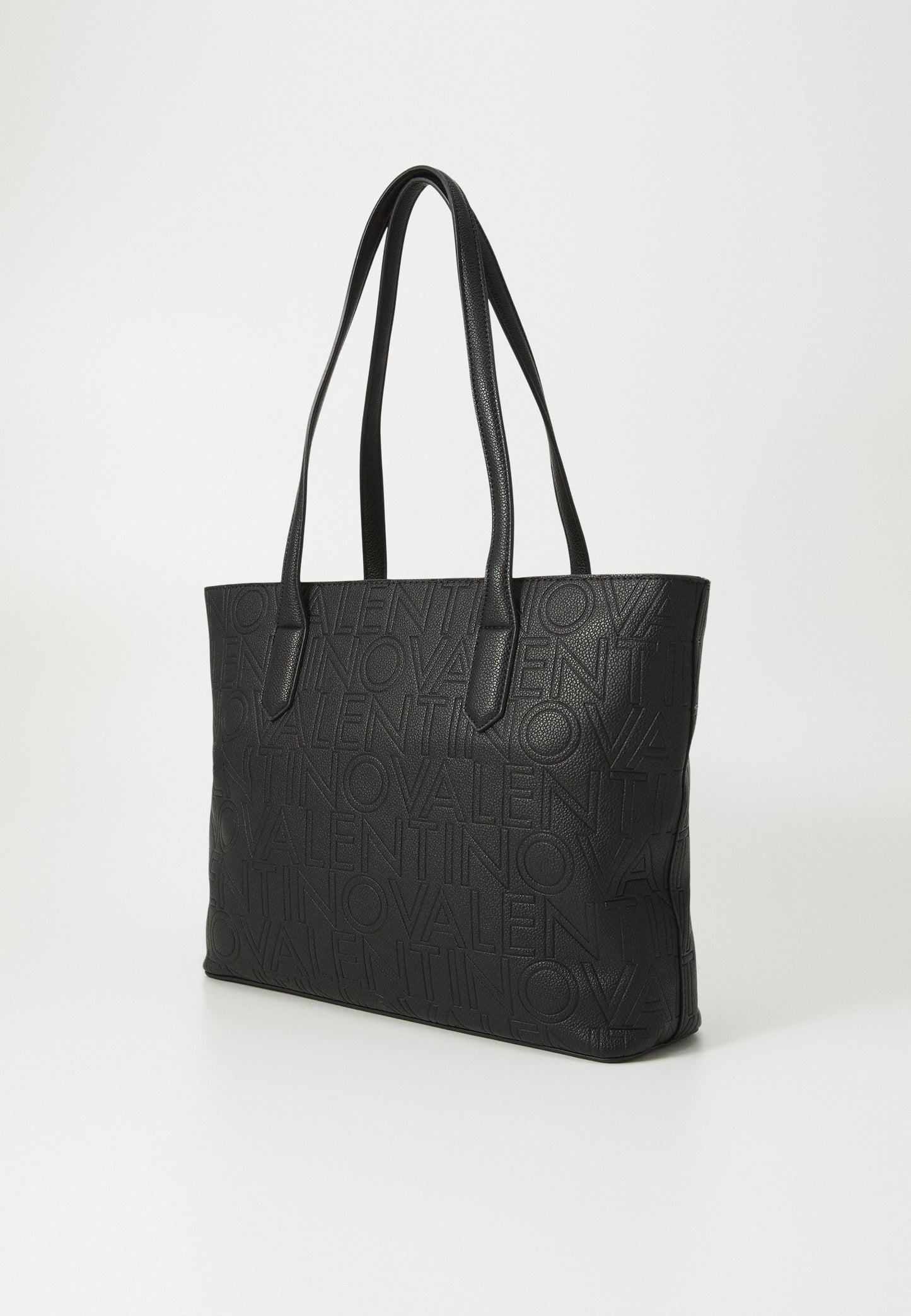 Valentino Zwarte Shopper met All-over Logo