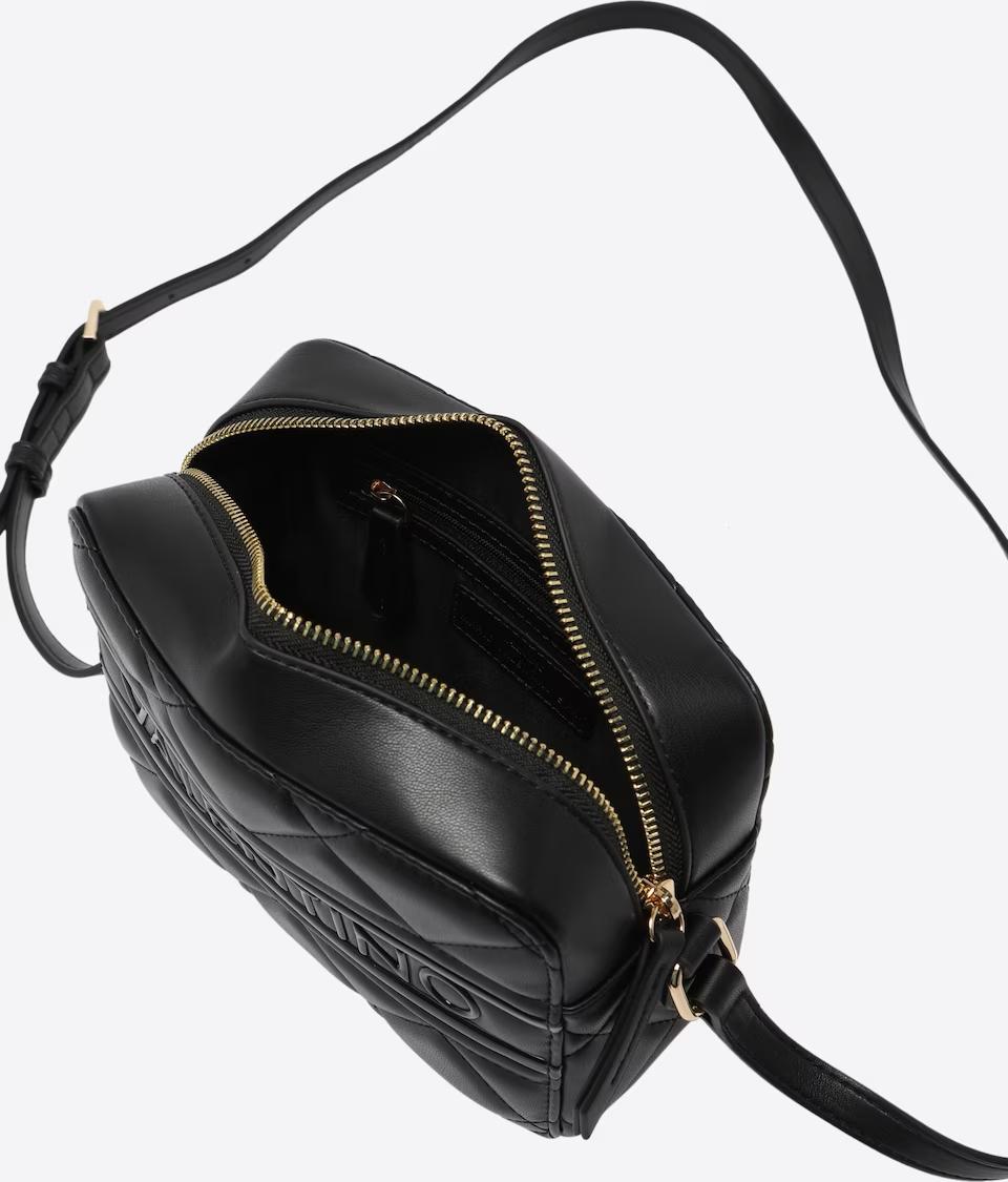 VALENTINO Schoudertas ‘Ada’ – Zwart | Quilted Crossbody met Logo en Goudkleurige Details