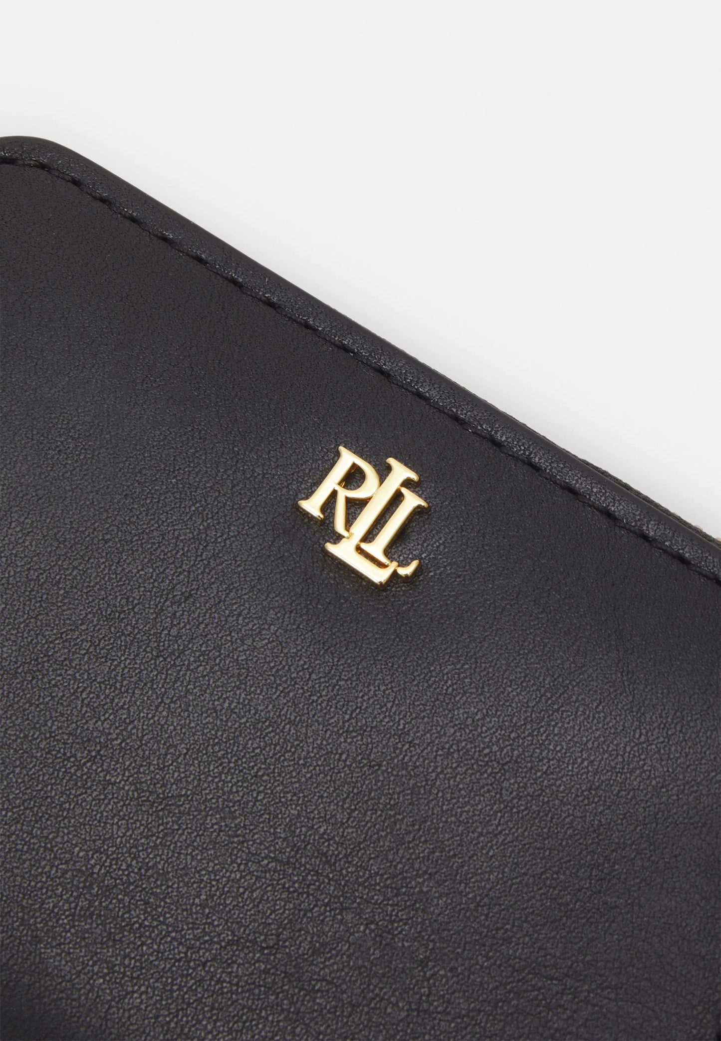 Ralph Lauren RLL Portemonnee – Zwart – Goudkleurig Logo – Compact & Luxe Design