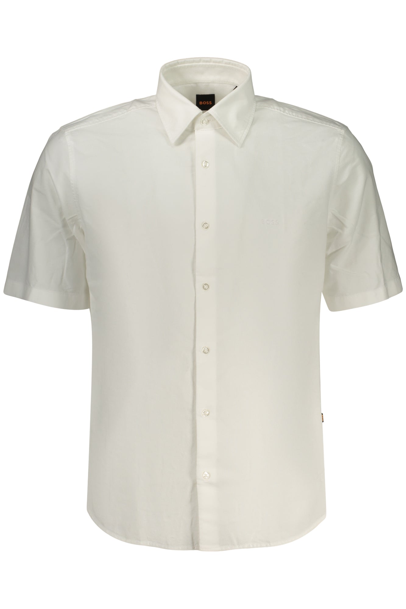 BOSS MEN'S SHORT-SLEEVED WHITE SHIRT