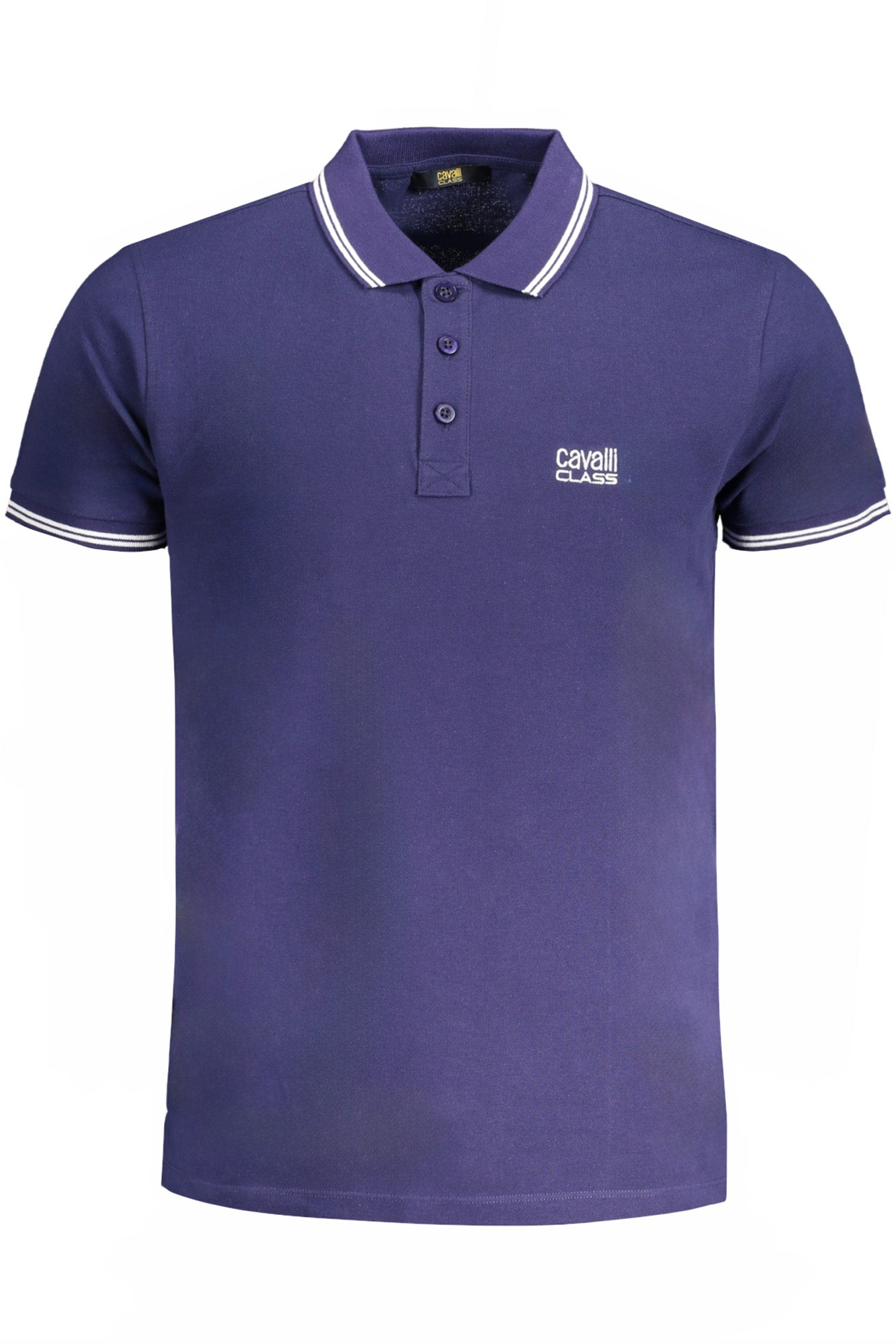 CAVALLI CLASS MEN'S SHORT SLEEVED POLO SHIRT BLUE