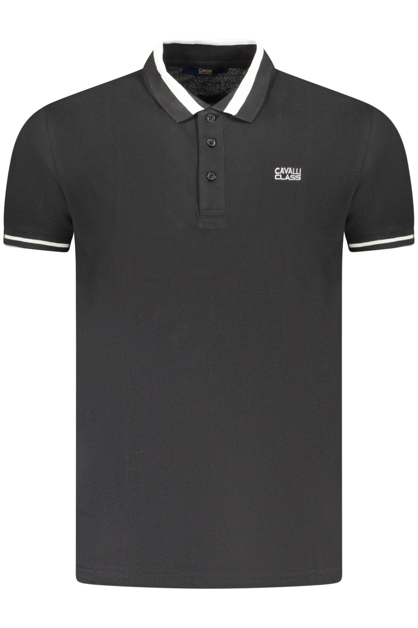 CAVALLI CLASS POLO SHORT SLEEVE MEN BLACK