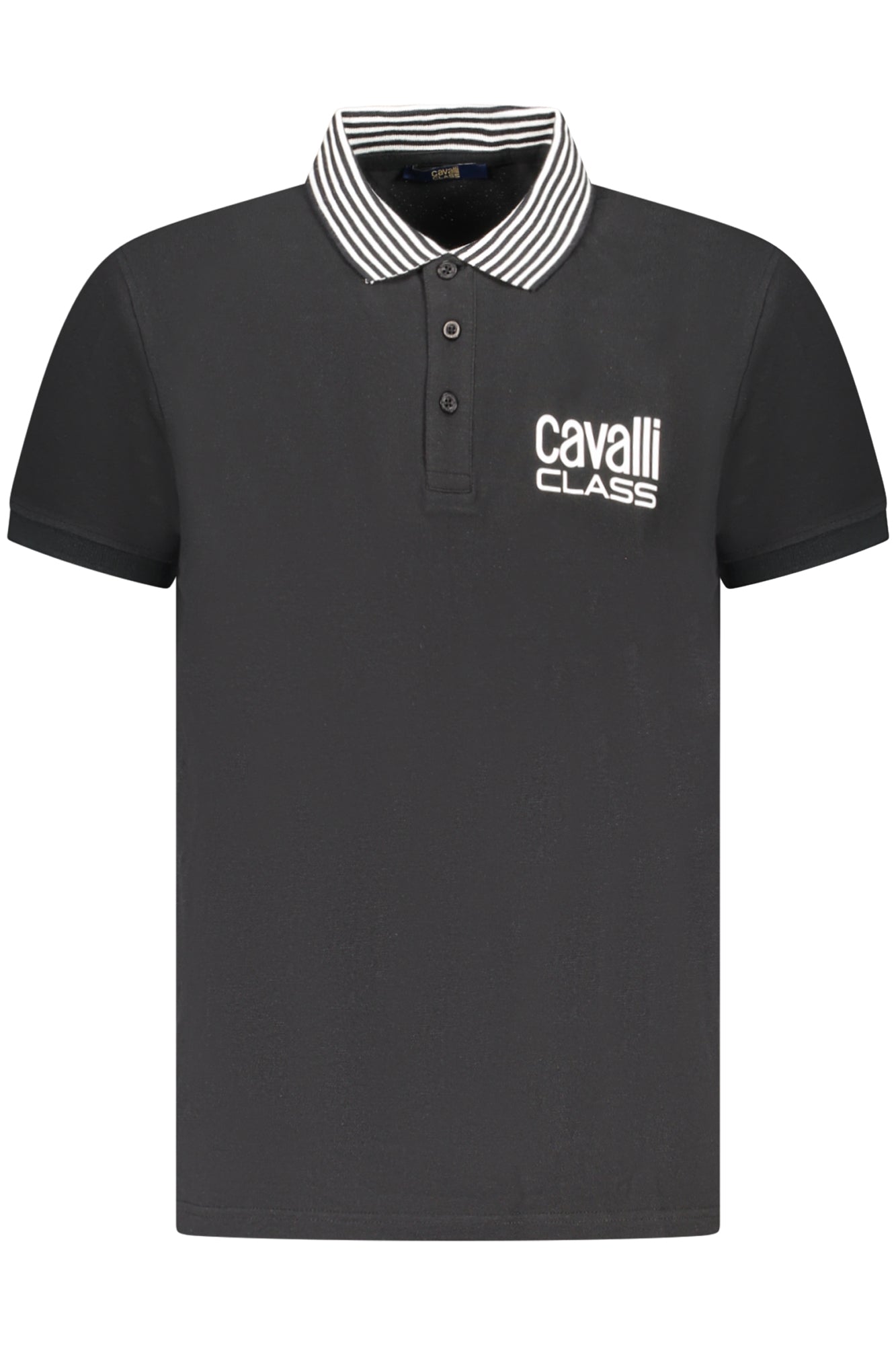 CAVALLI CLASS POLO SHORT SLEEVE MEN BLACK