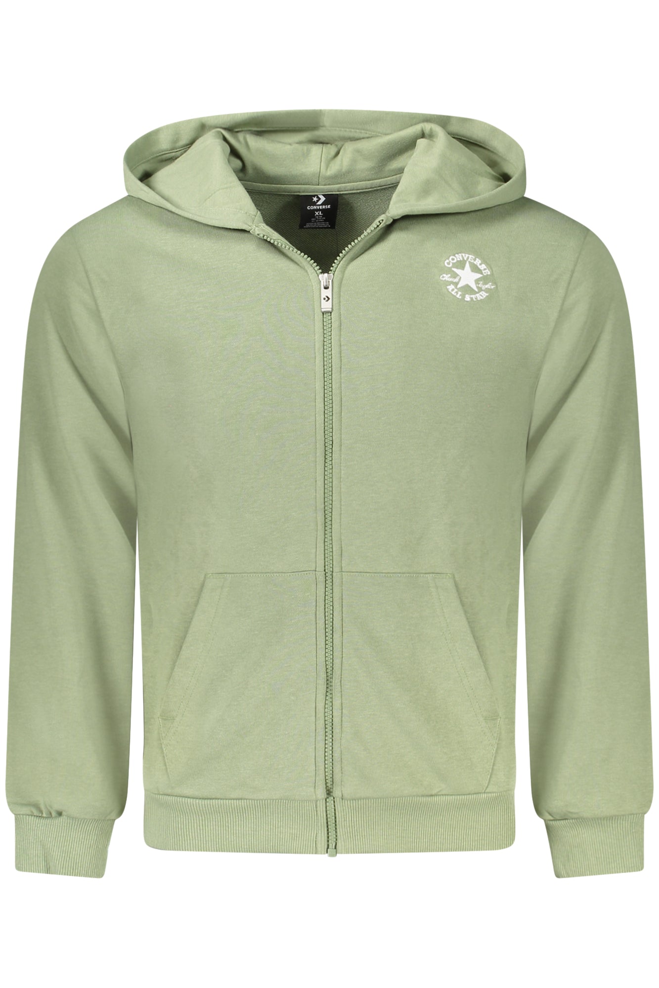CONVERSE CHILDREN'S GREEN ZIP-UP SWEATSHIRT