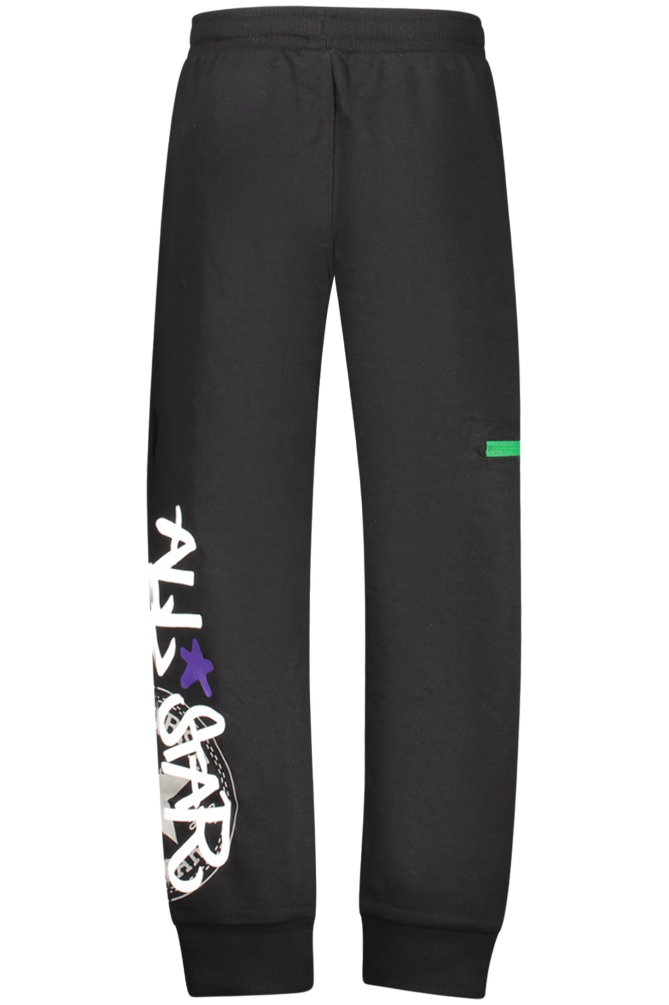CONVERSE KIDS' BLACK LONG TRACKSUIT PANTS
