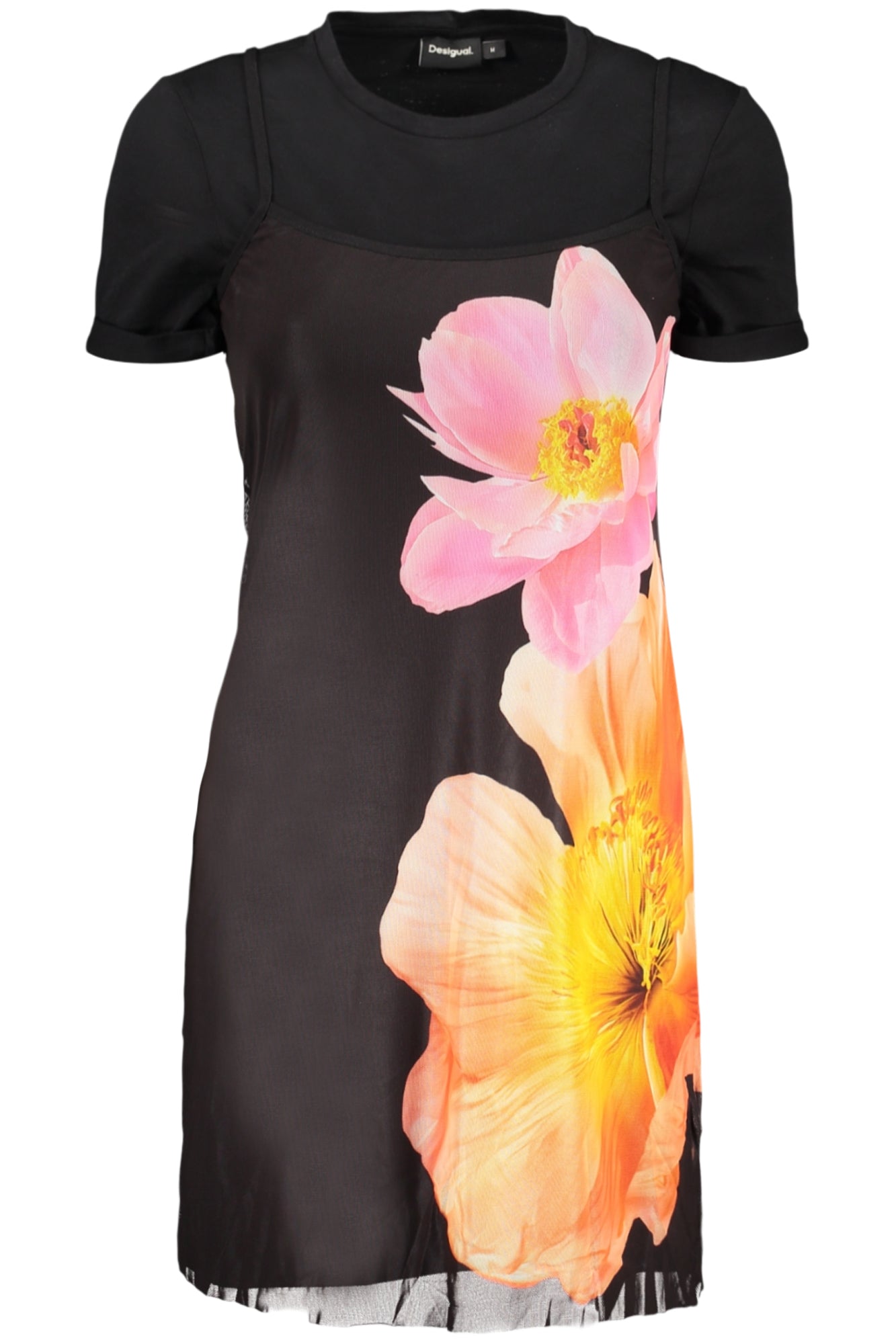 DESIGUAL SHORT DRESS FOR WOMEN IN BLACK