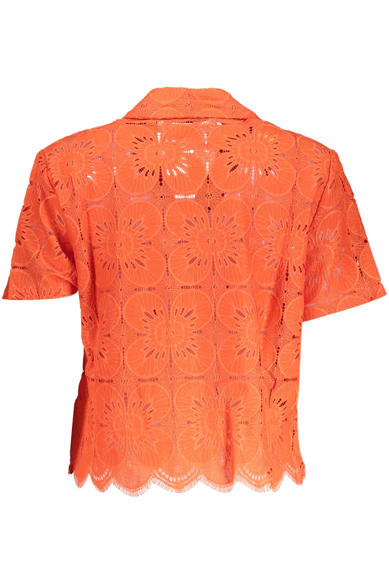 DESIGUAL ORANGE WOMEN'S SHORT SLEEVED SHIRT