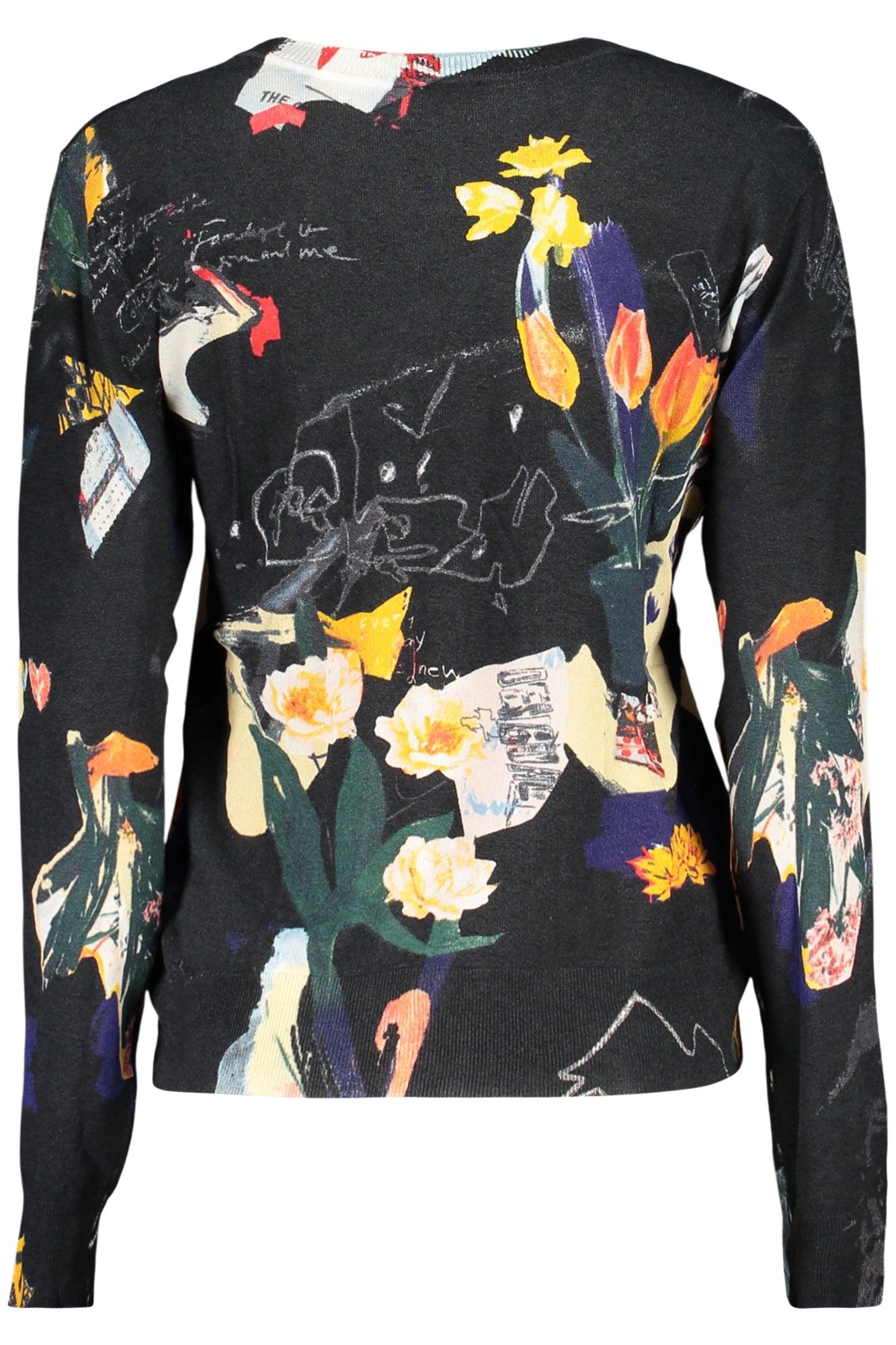 DESIGUAL WOMEN'S BLACK SWEATER