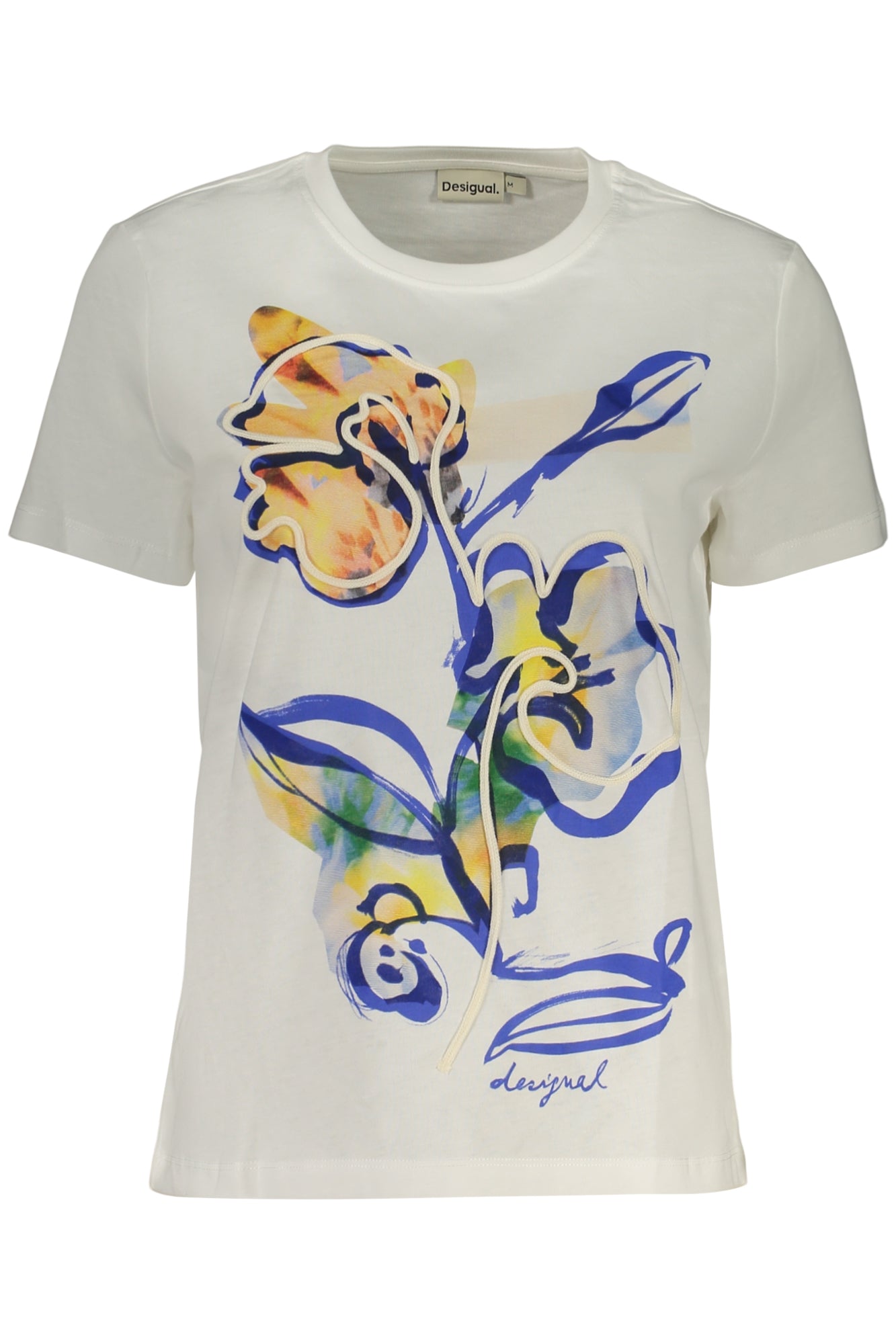 DESIGUAL WOMEN'S SHORT-SLEEVE T-SHIRT WHITE