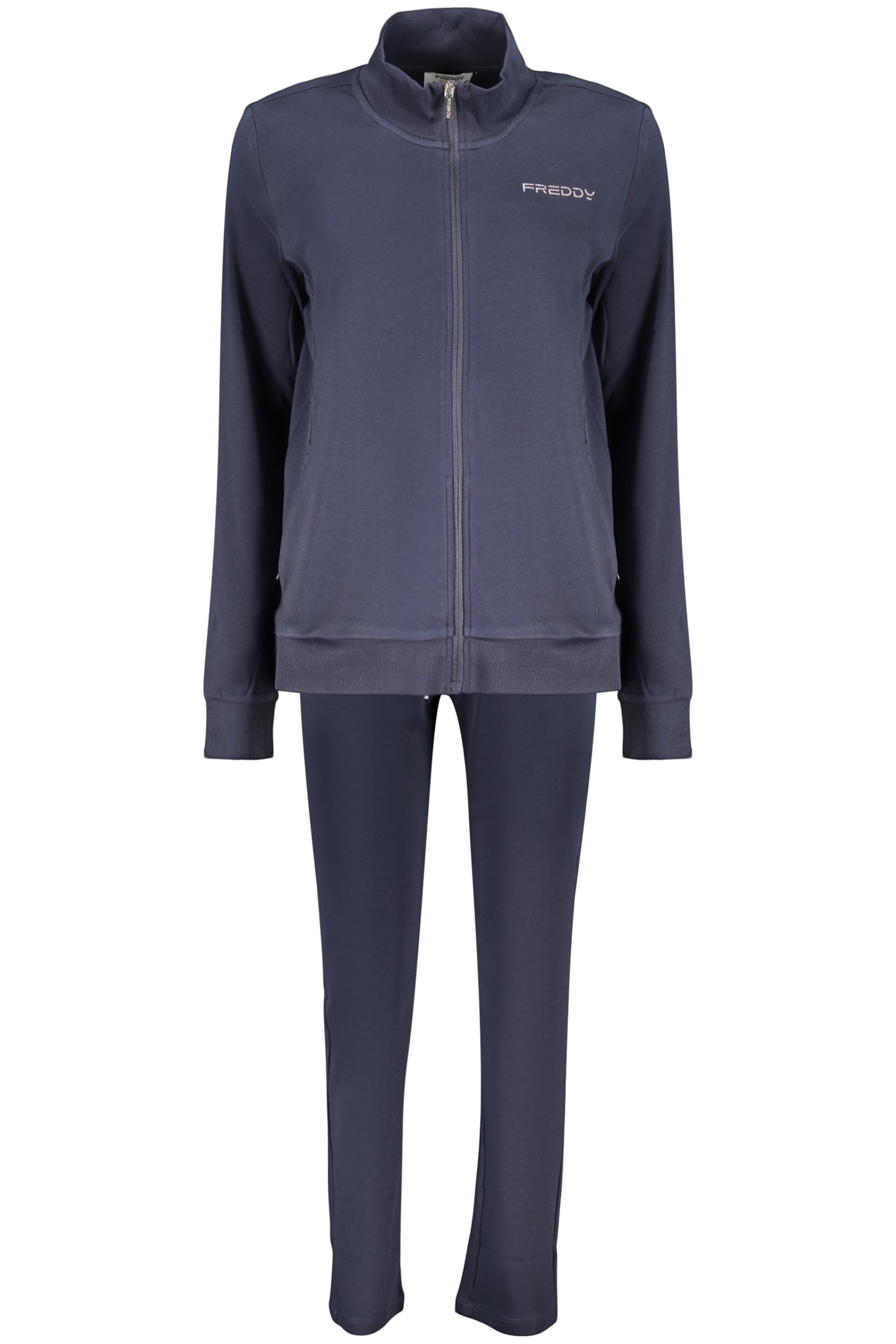FREDDY WOMEN'S BLUE ZIP-UP SWEATSHIRT