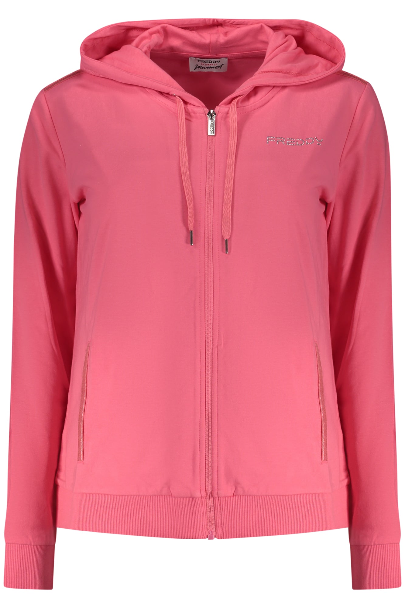 FREDDY WOMEN'S PINK ZIP-UP SWEATSHIRT