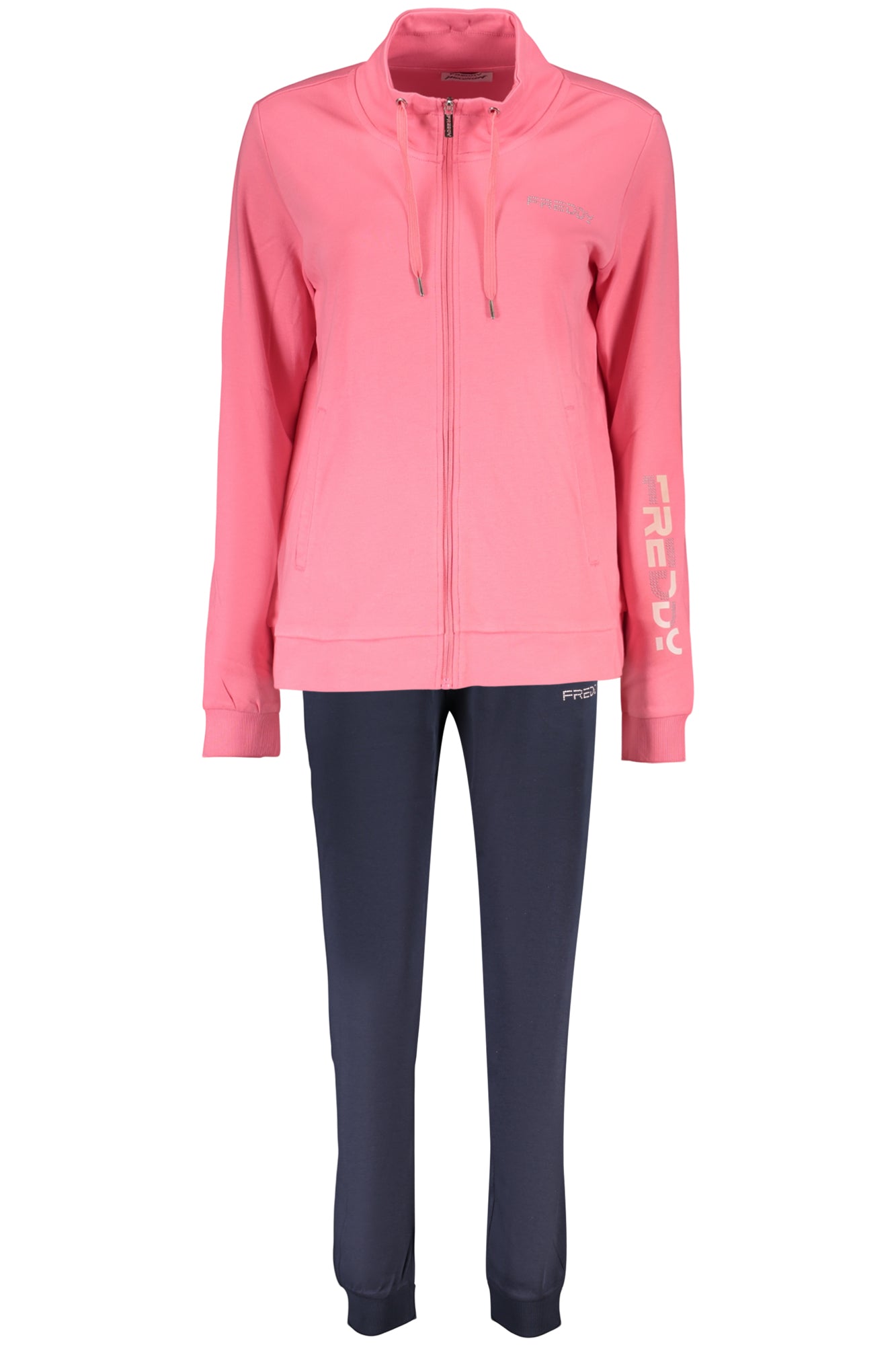 FREDDY WOMEN'S PINK ZIP-UP SWEATSHIRT