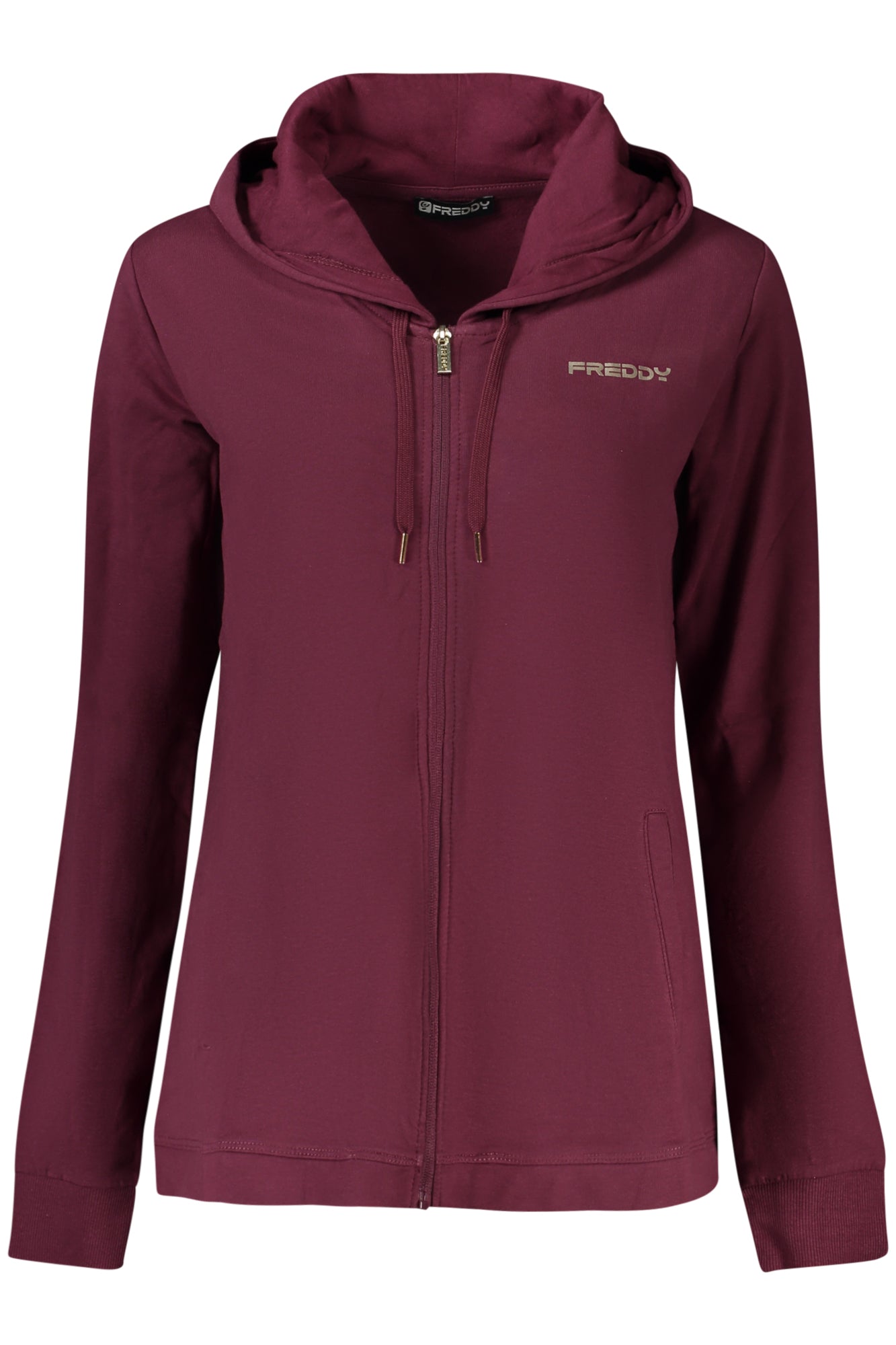 FREDDY WOMEN'S PURPLE ZIP-UP SWEATSHIRT
