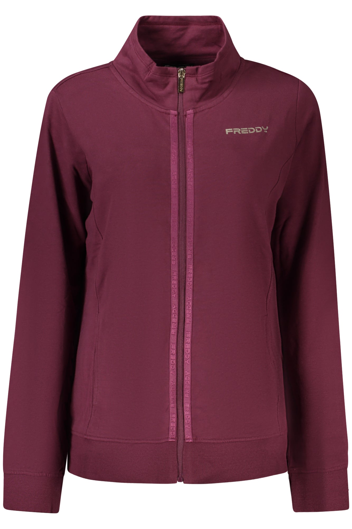 FREDDY WOMEN'S PURPLE ZIP-UP SWEATSHIRT