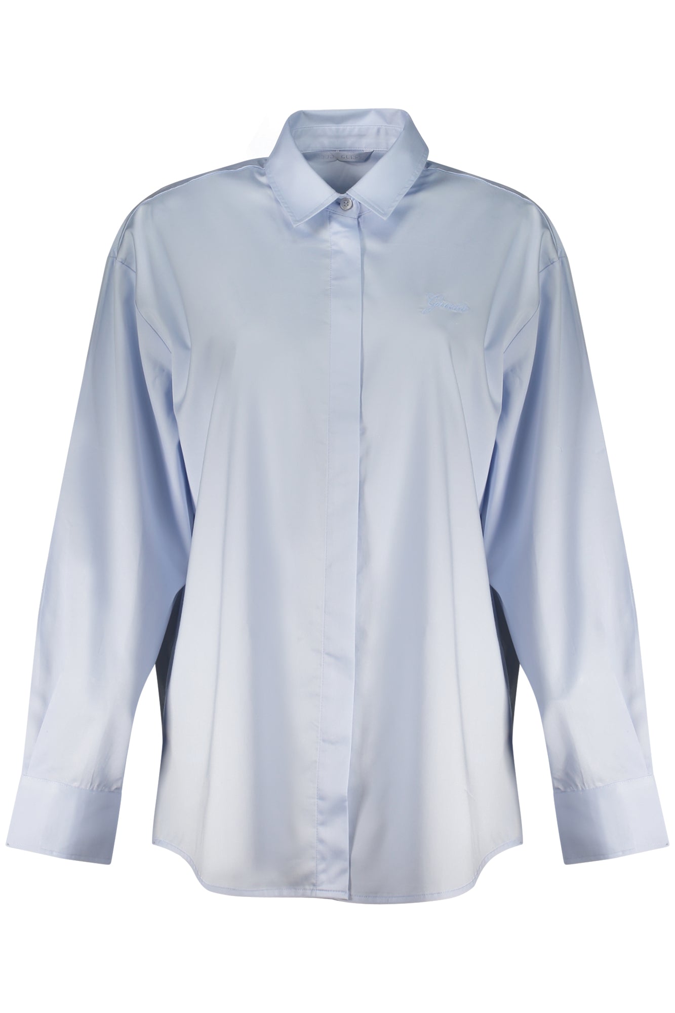 GUESS JEANS WOMEN'S LONG-SLEEVED SHIRT, BLUE