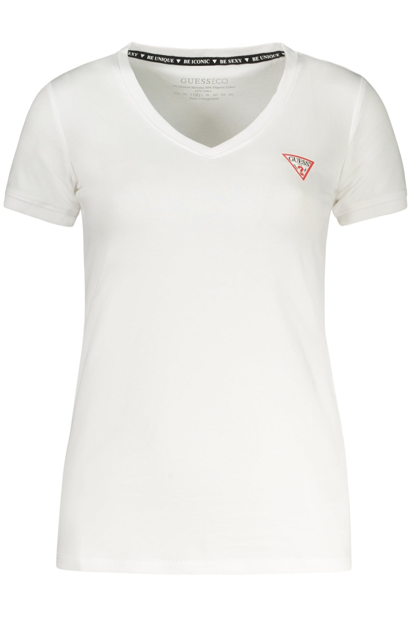 GUESS JEANS SHORT SLEEVE T-SHIRT WOMEN WHITE