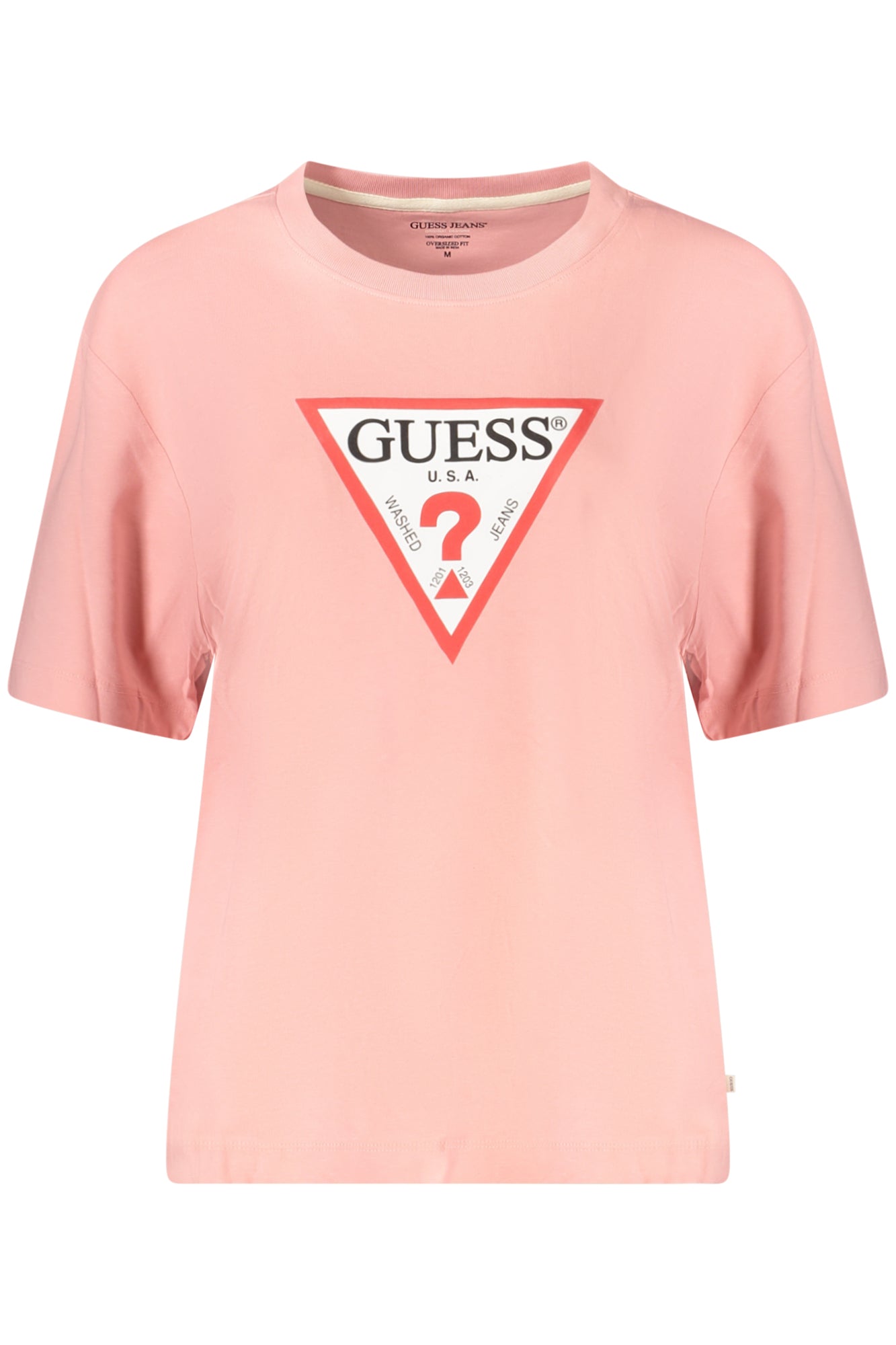 GUESS JEANS WOMEN'S SHORT SLEEVE T-SHIRT PINK