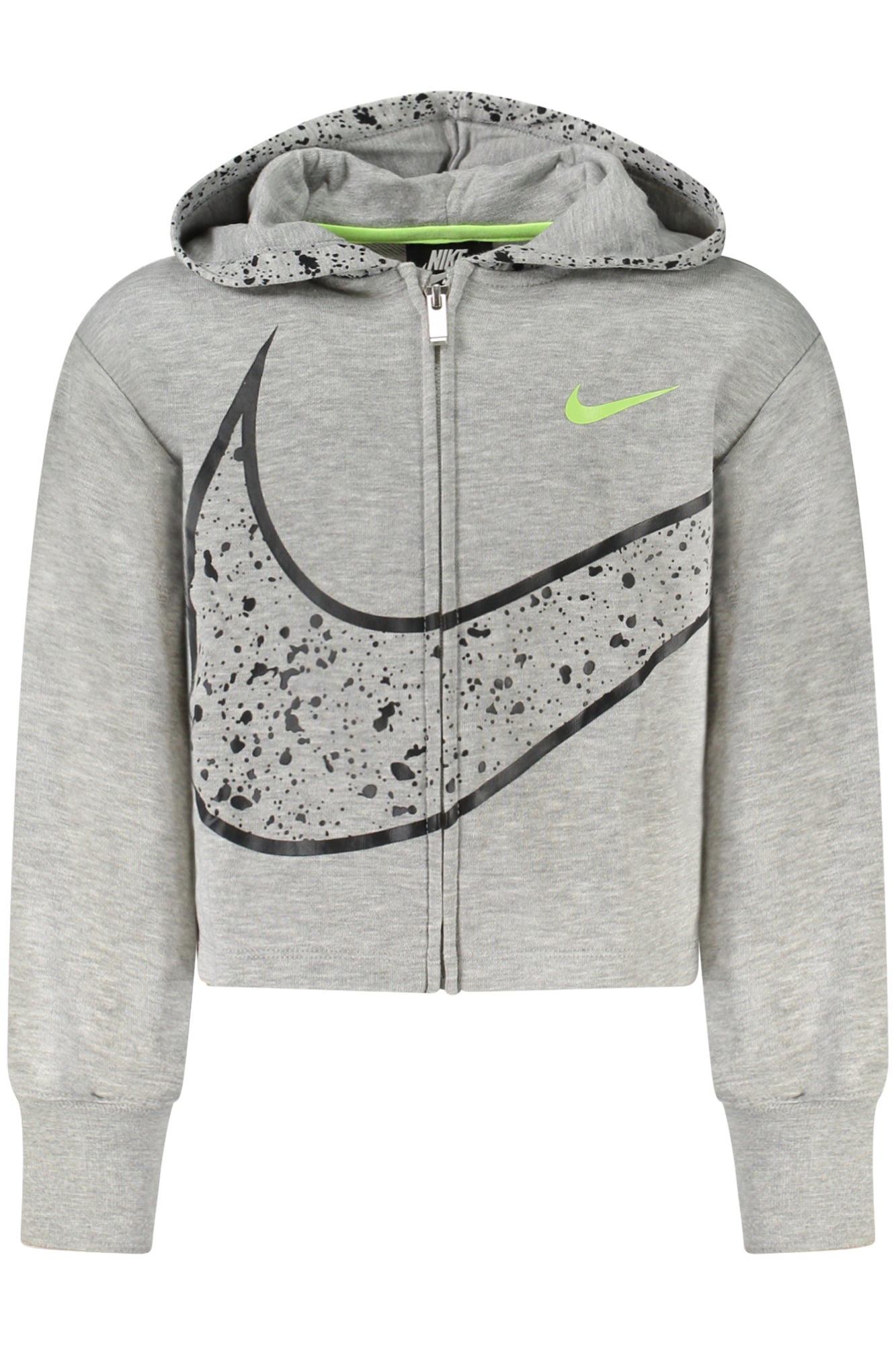 NIKE ZIPPED SWEATSHIRT FOR GIRLS, GREY
