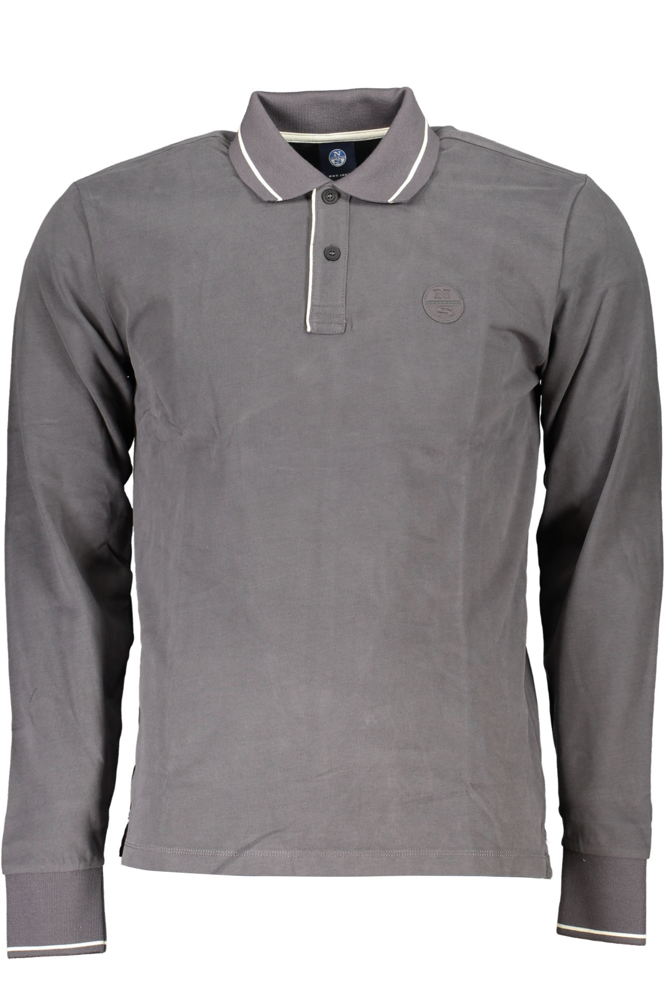 NORTH SAILS MEN'S LONG SLEEVED POLO SHIRT GRAY