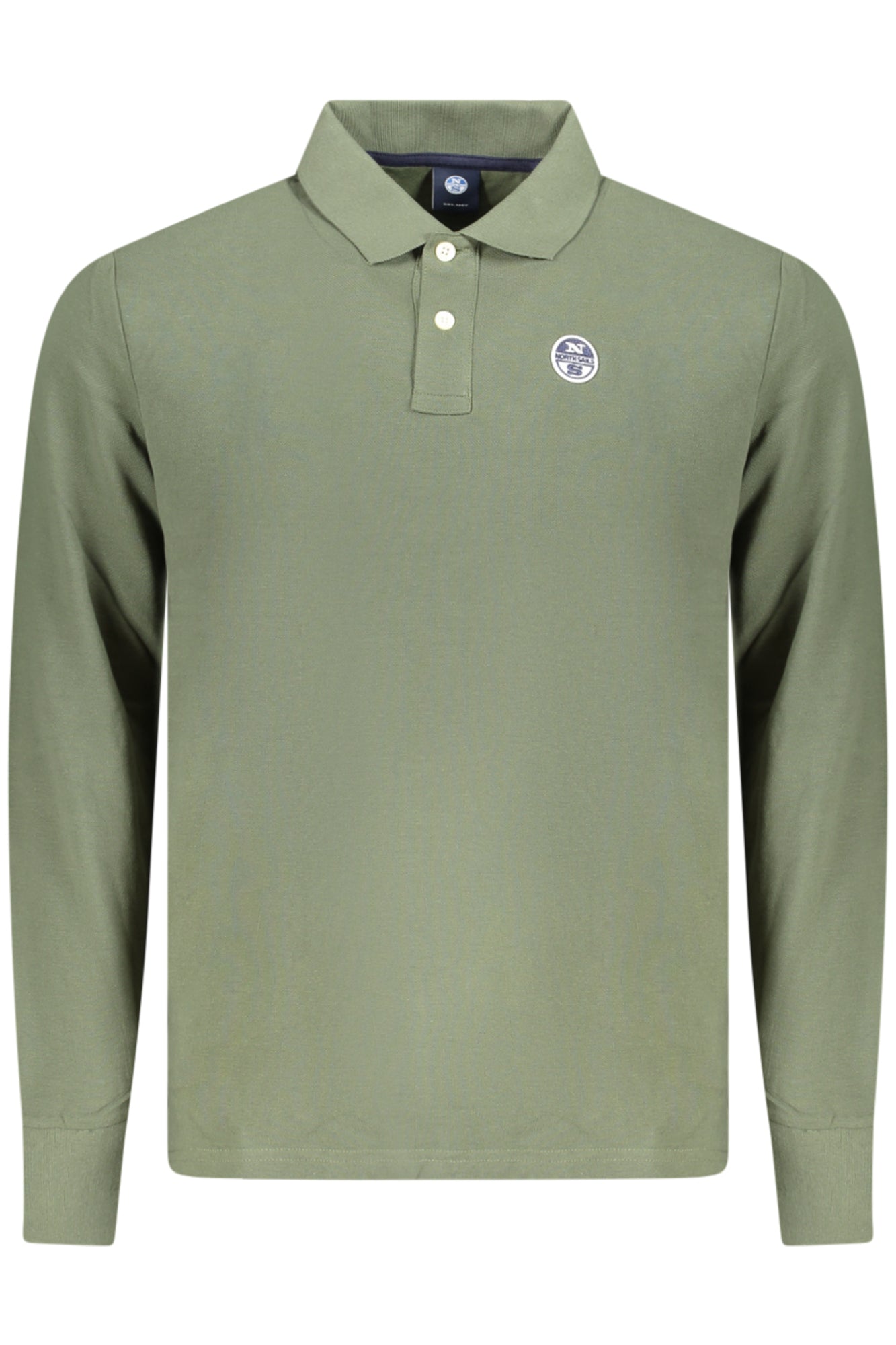 NORTH SAILS MEN'S LONG-SLEEVED POLO SHIRT, GREEN