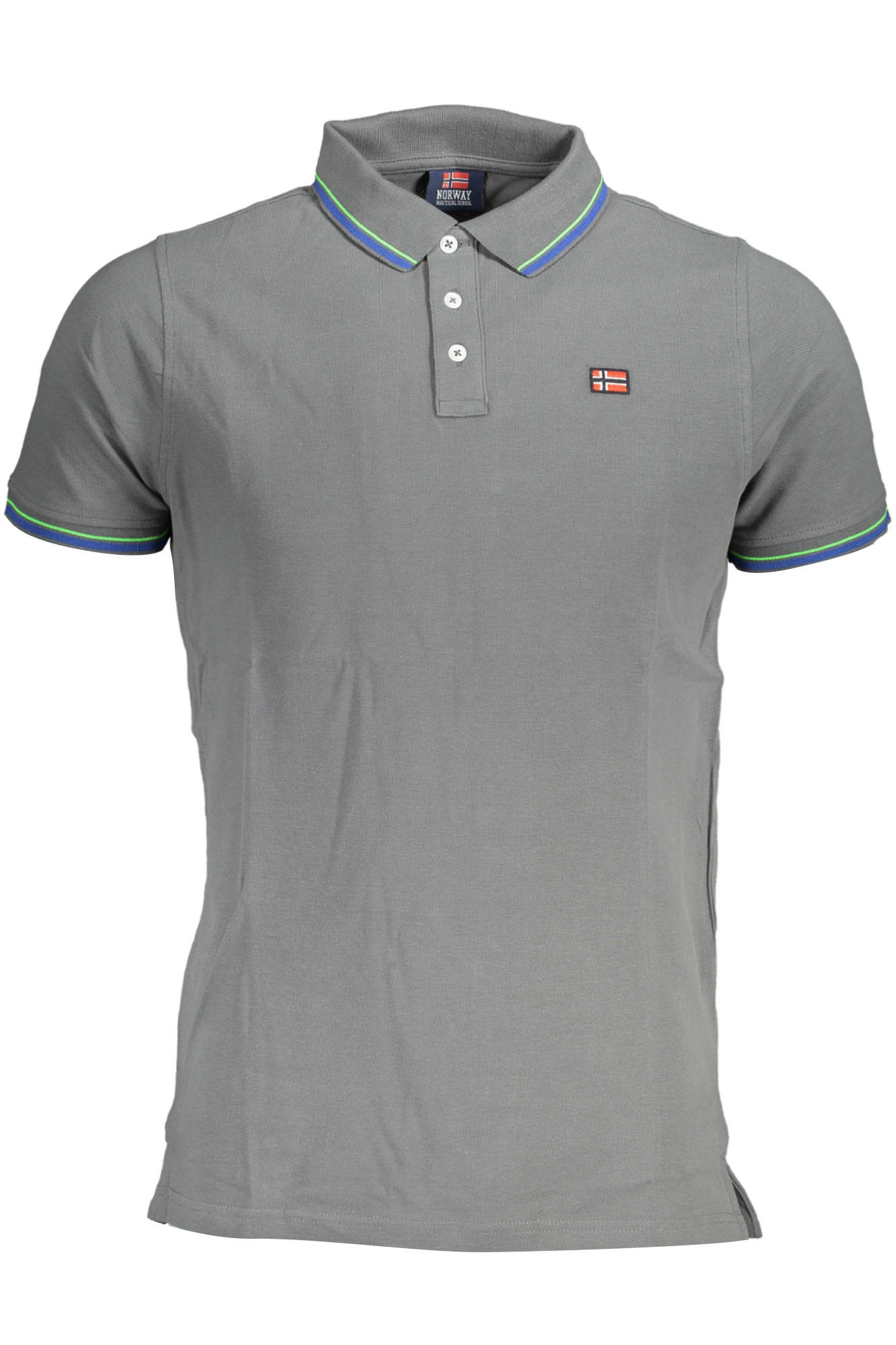 NORWAY 1963 MEN'S SHORT SLEEVE POLO SHIRT GREY