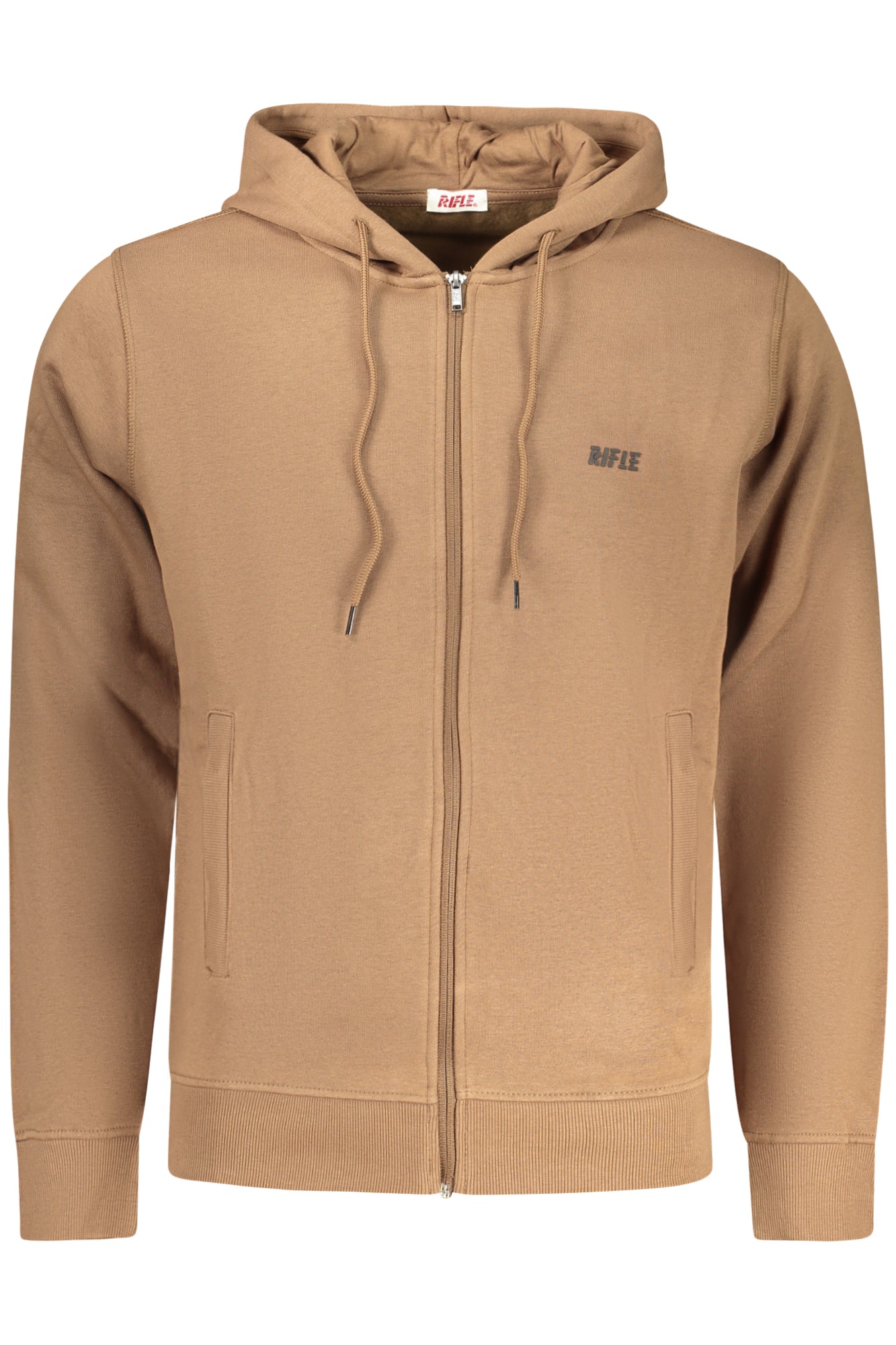 RIFLE MEN'S BROWN ZIP-UP SWEATSHIRT