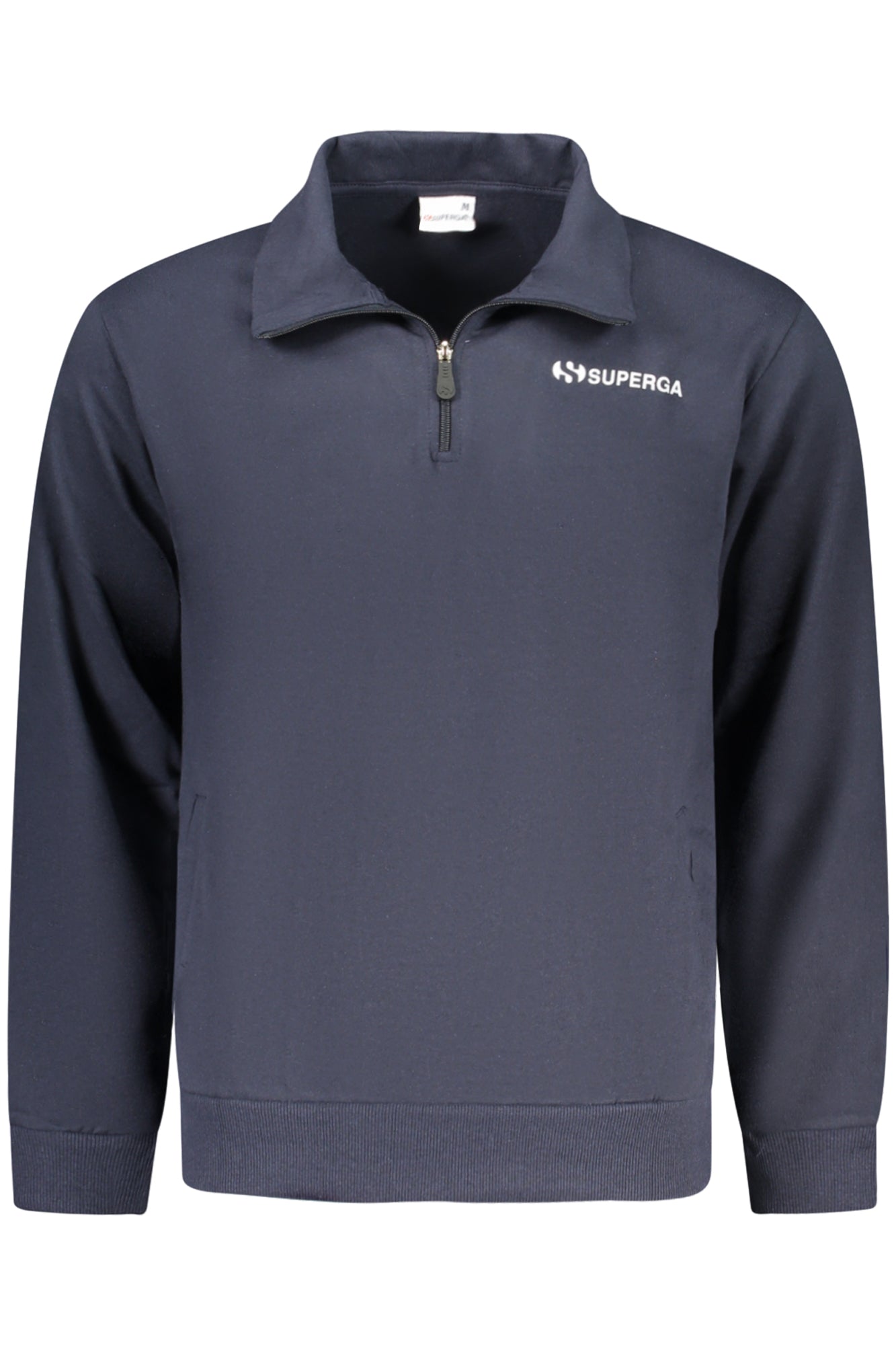 SUPERGA MEN'S BLUE ZIP-UP SWEATSHIRT
