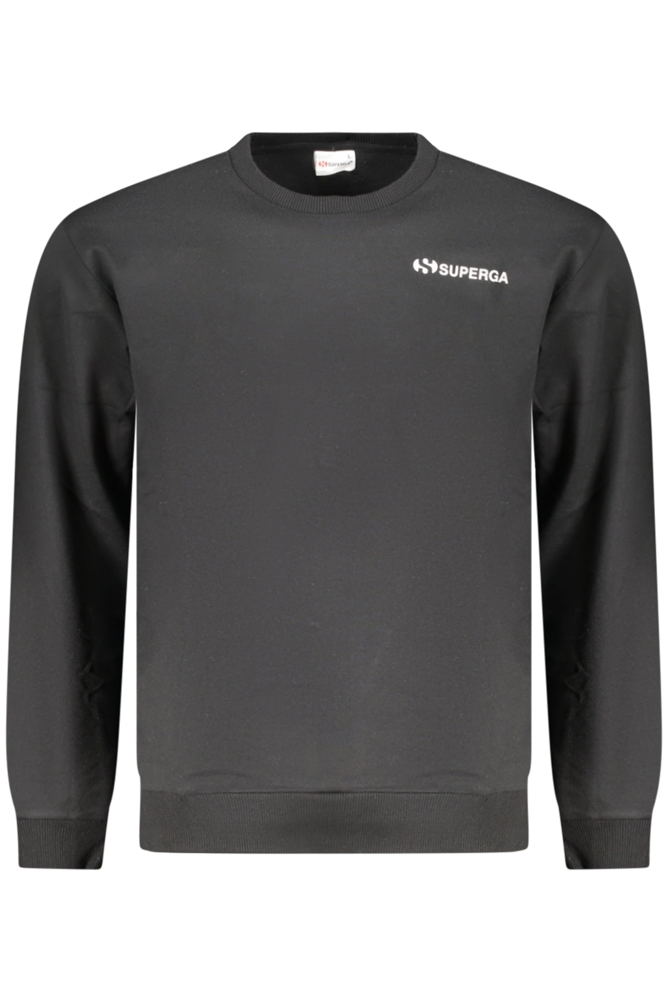 SUPERGA MEN'S BLACK ZIP-UP SWEATSHIRT