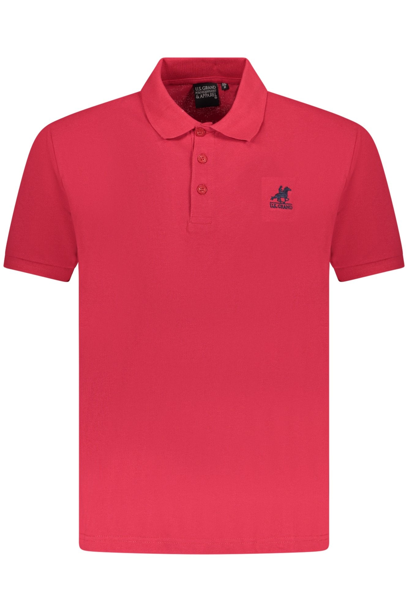 US GRAND MEN'S SHORT-SLEEVE POLO SHIRT, RED