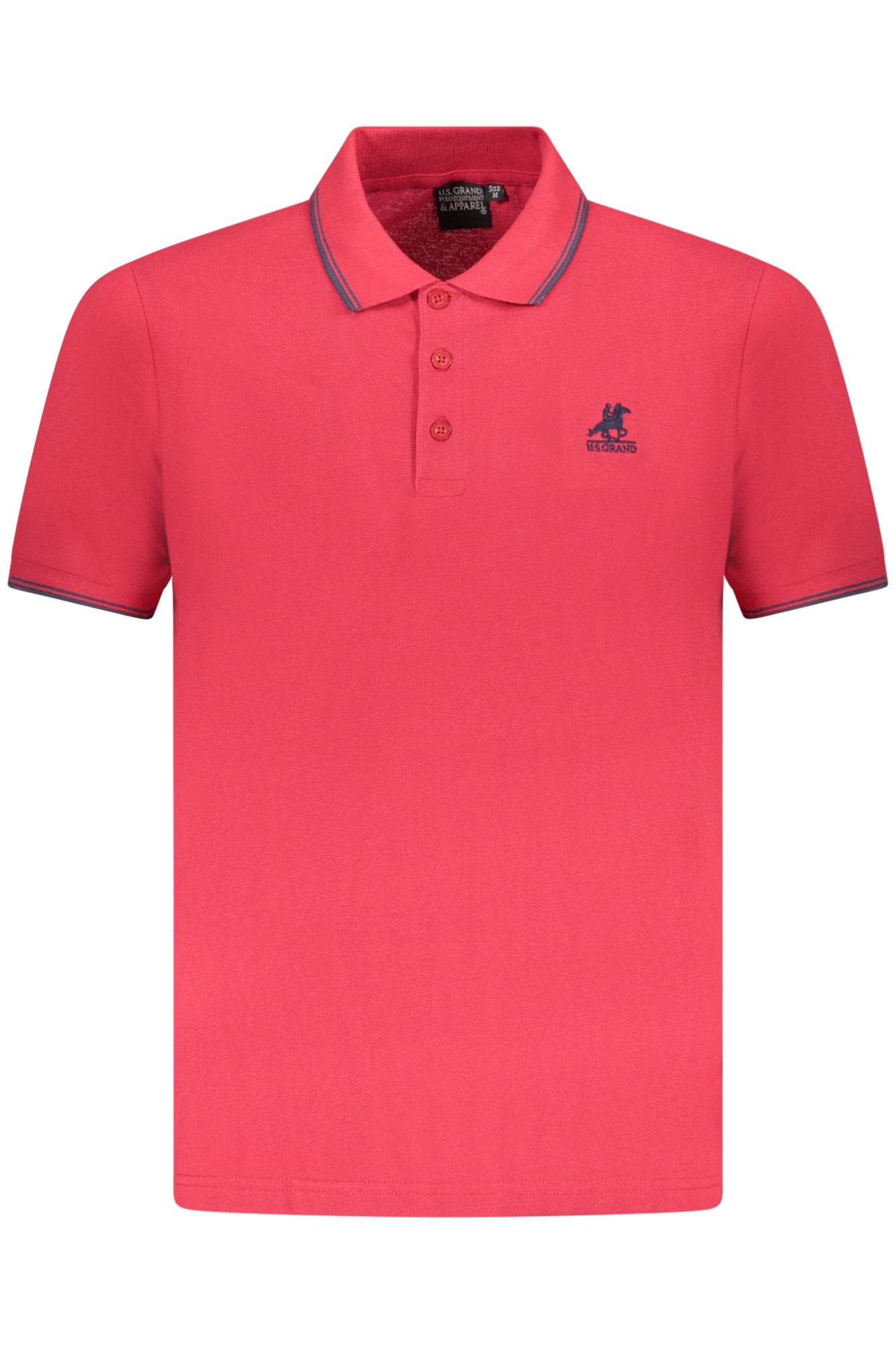 US GRAND MEN'S SHORT-SLEEVE POLO SHIRT, RED