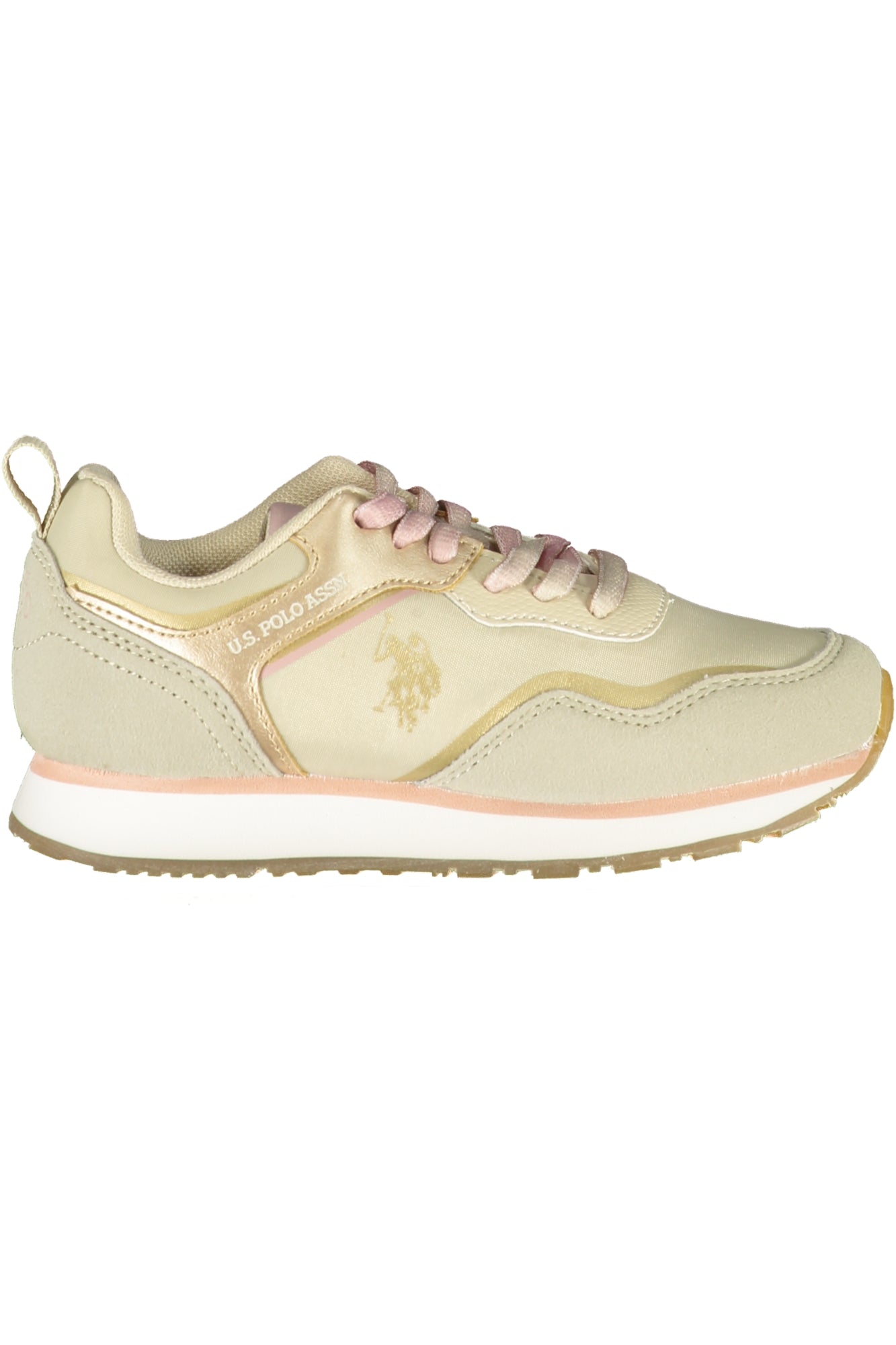 US POLO ASSN. BEIGE CHILDREN'S SPORTS SHOES