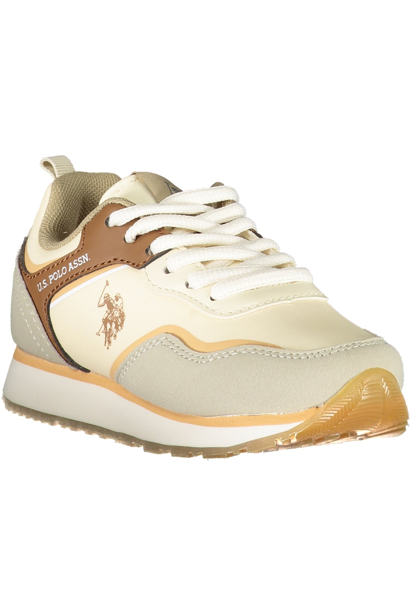 US POLO ASSN. BEIGE CHILDREN'S SPORTS SHOES