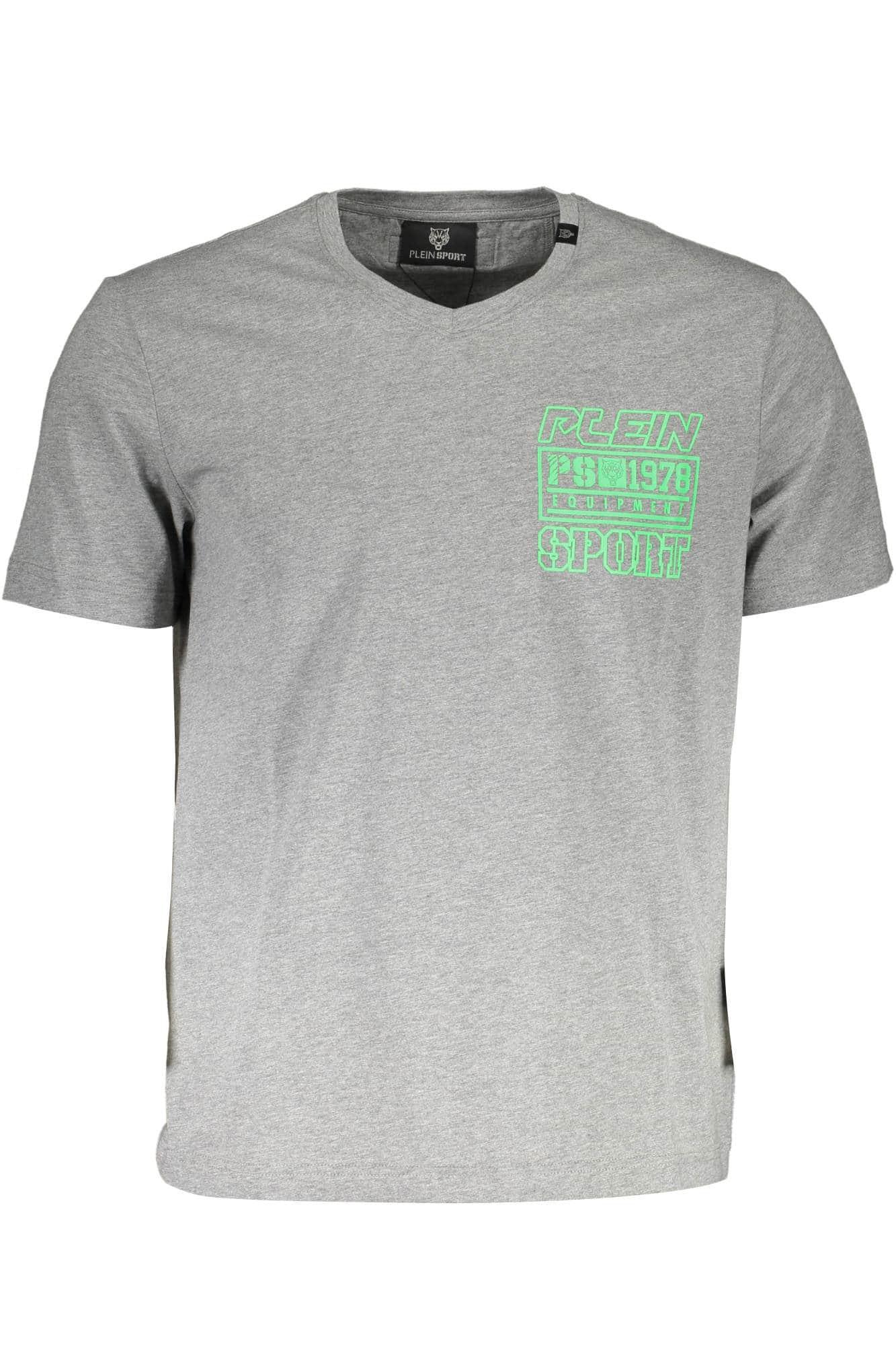 PLEIN SPORT MEN'S SHORT SLEEVE T-SHIRT GRAY