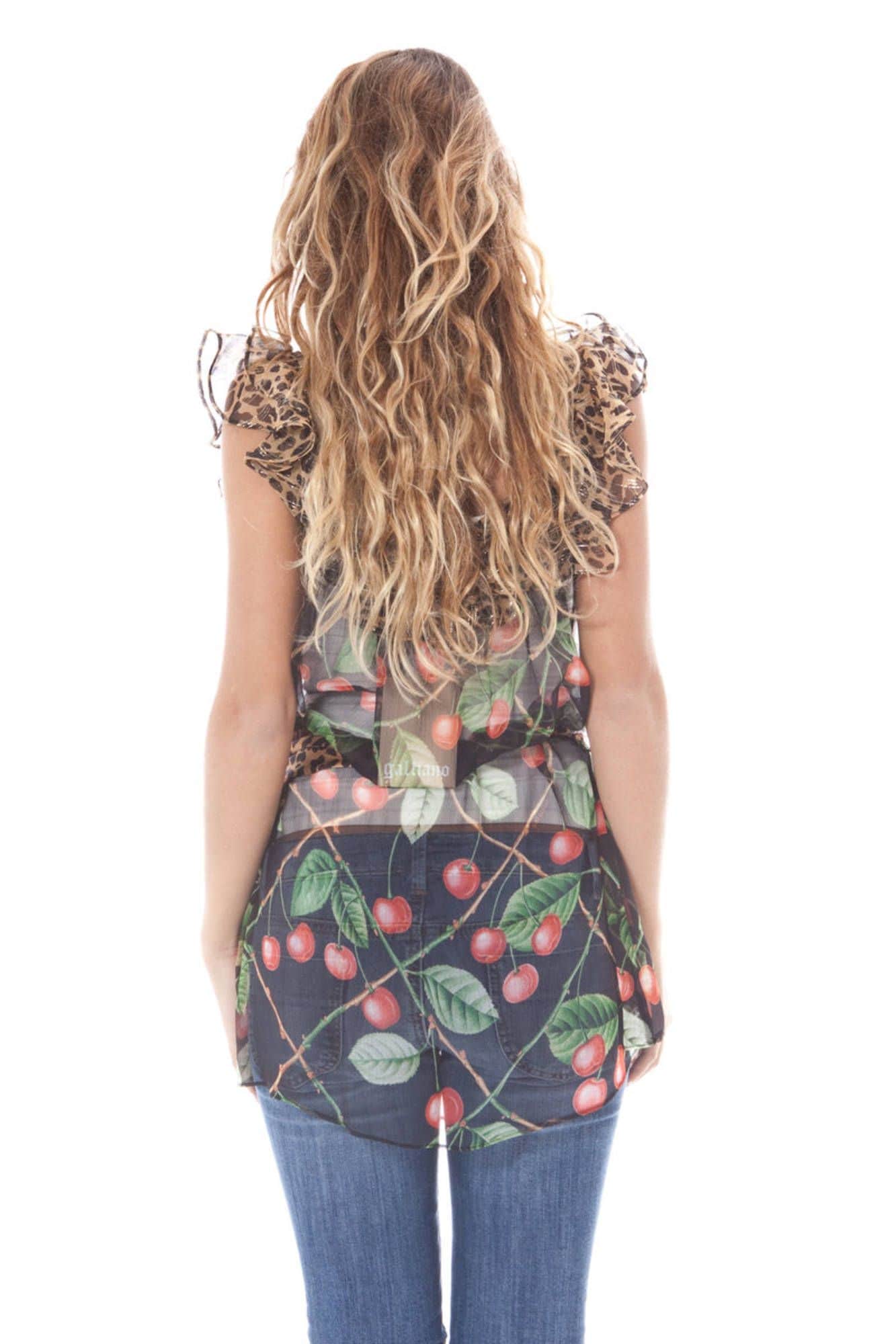 JOHN GALLIANO KORTE MOUW SHIRT DAMES ZWART