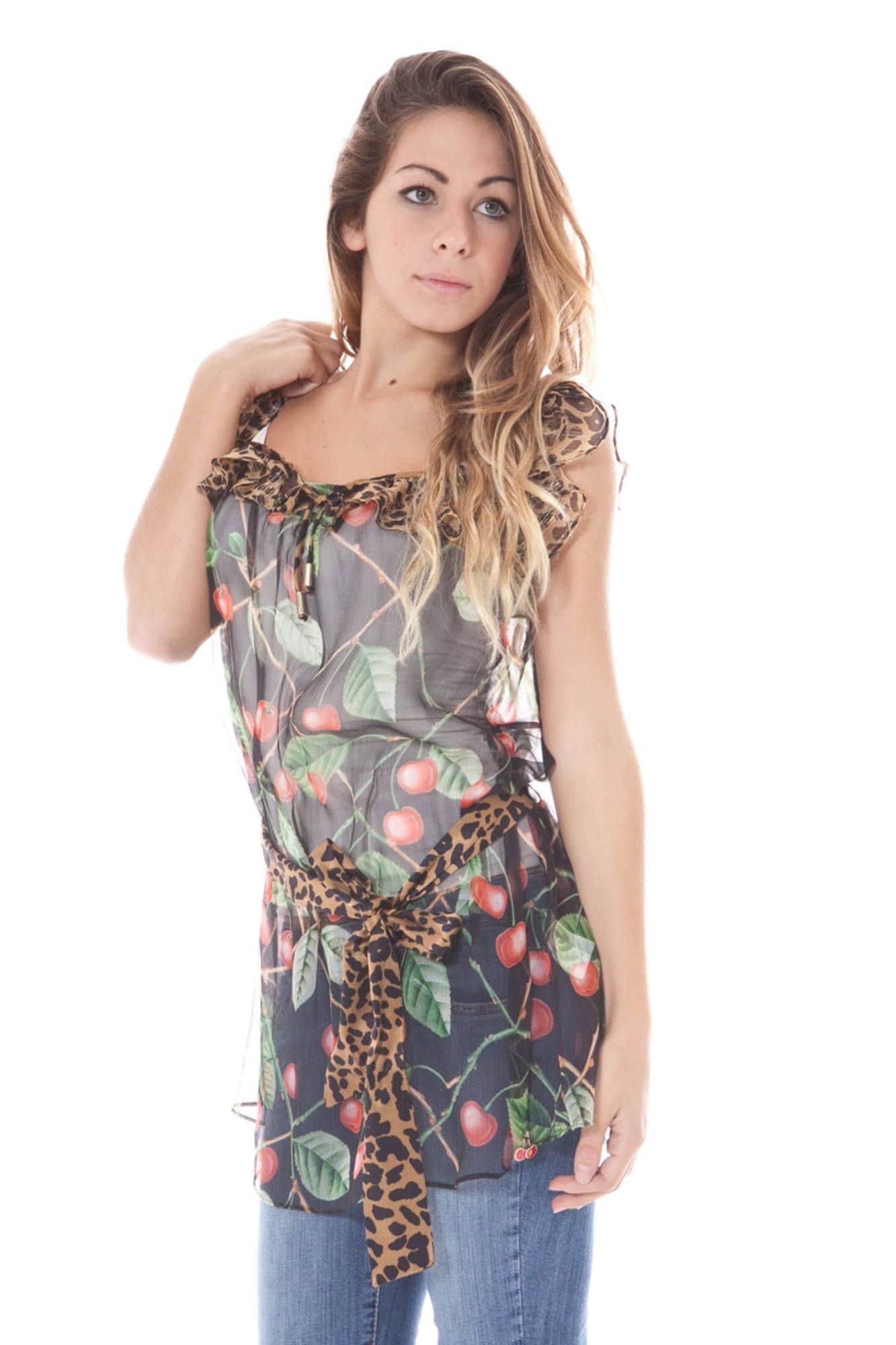 JOHN GALLIANO KORTE MOUW SHIRT DAMES ZWART