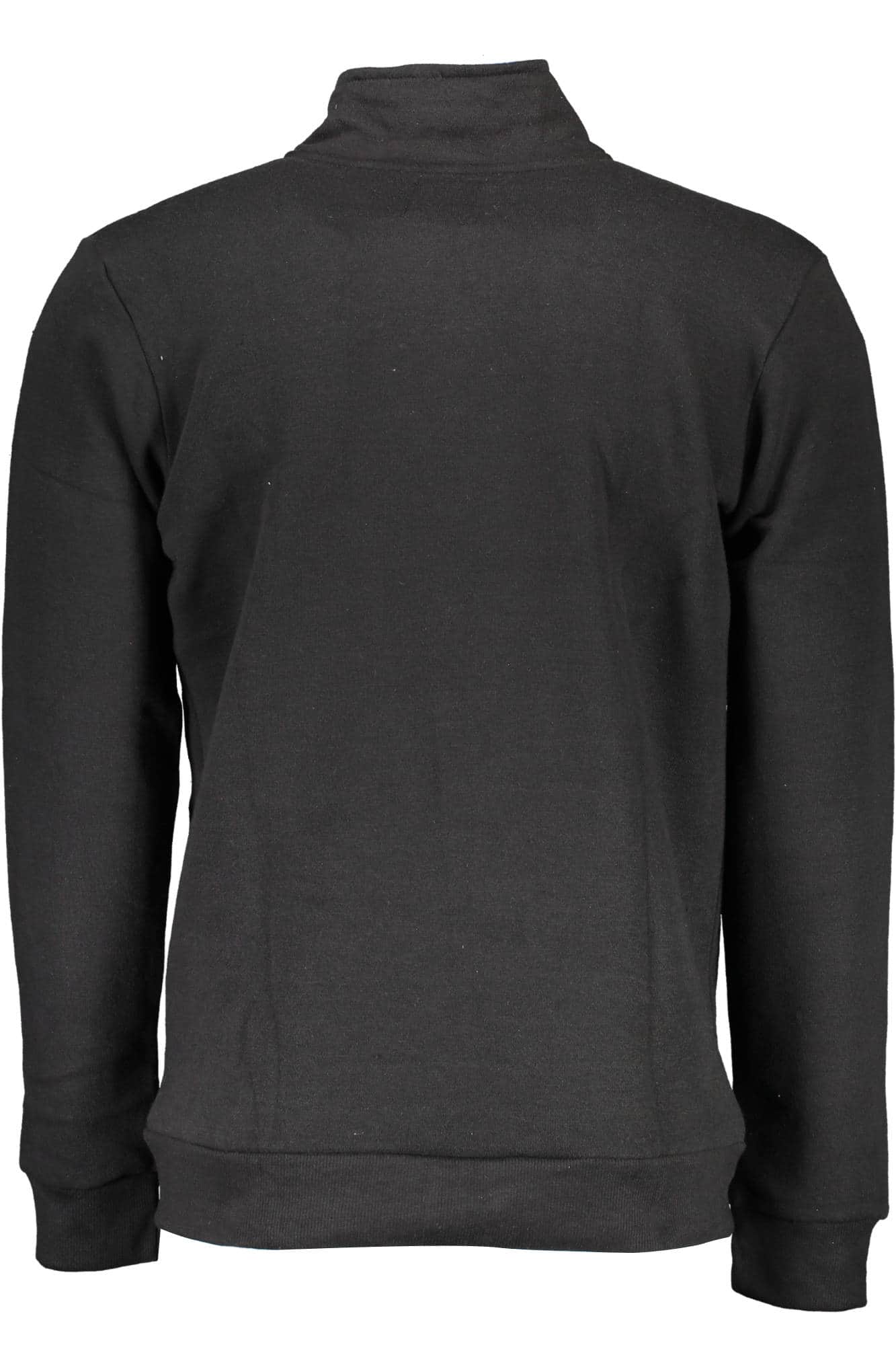 GIAN MARCO VENTURI MEN'S BLACK SWEATSHIRT WITH ZIP