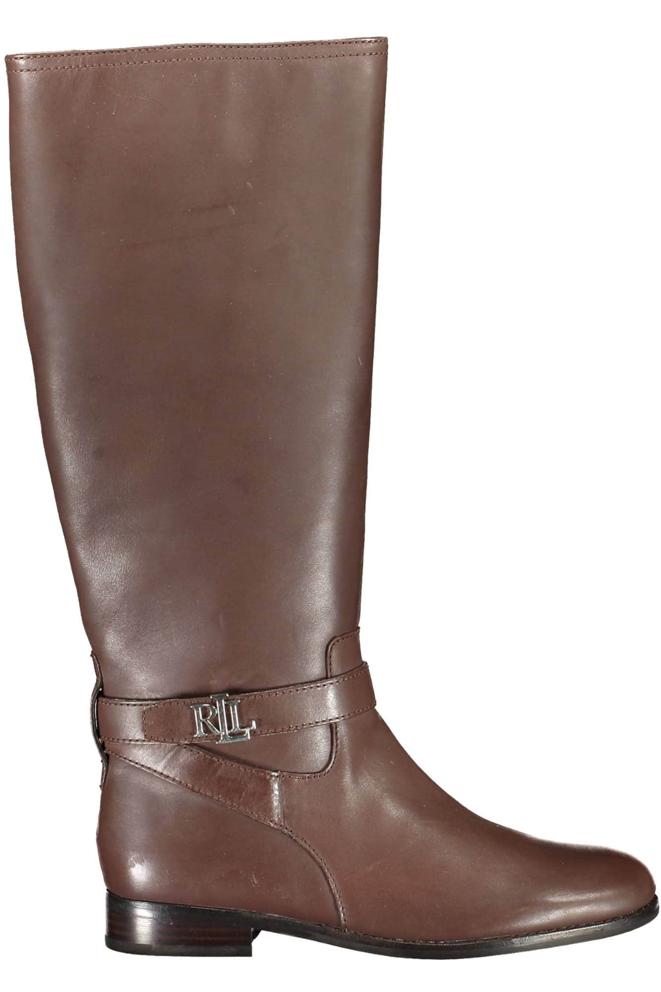 RALPH LAUREN BROWN WOMEN'S BOOT SHOES
