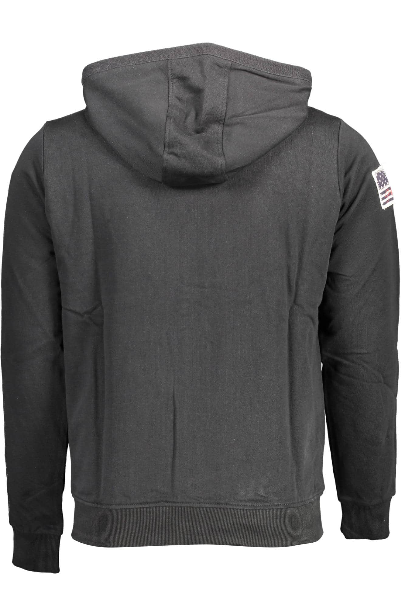 US POLO ASSN. MEN'S BLACK ZIP-UP SWEATSHIRT
