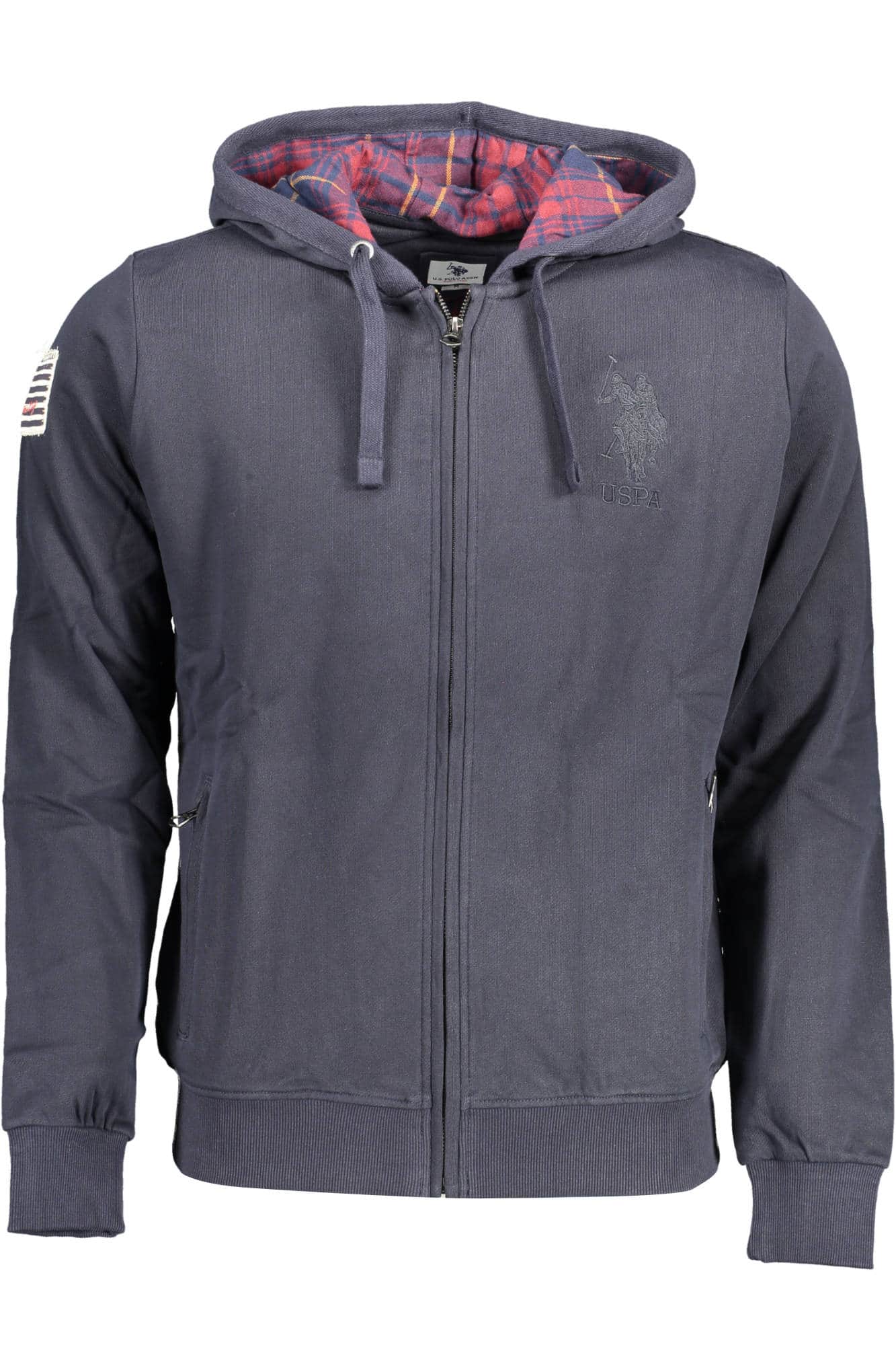 US POLO ASSN. MEN'S BLACK ZIP-UP SWEATSHIRT