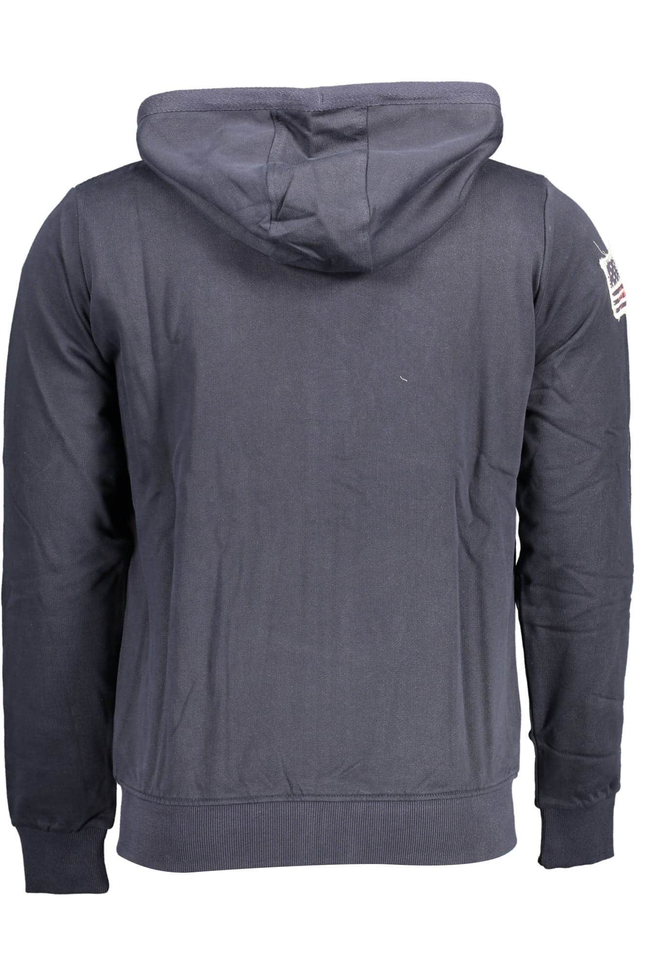 US POLO ASSN. MEN'S BLACK ZIP-UP SWEATSHIRT