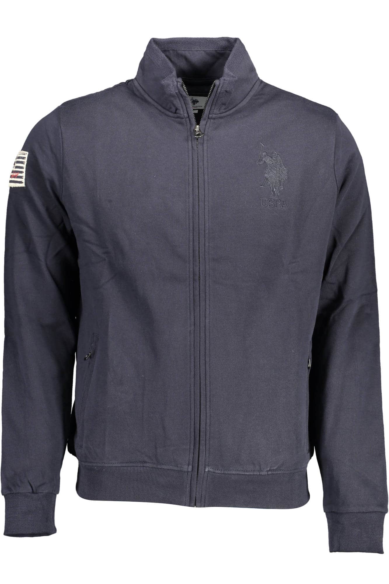 US POLO ASSN. MEN'S PURPLE ZIP-UP SWEATSHIRT