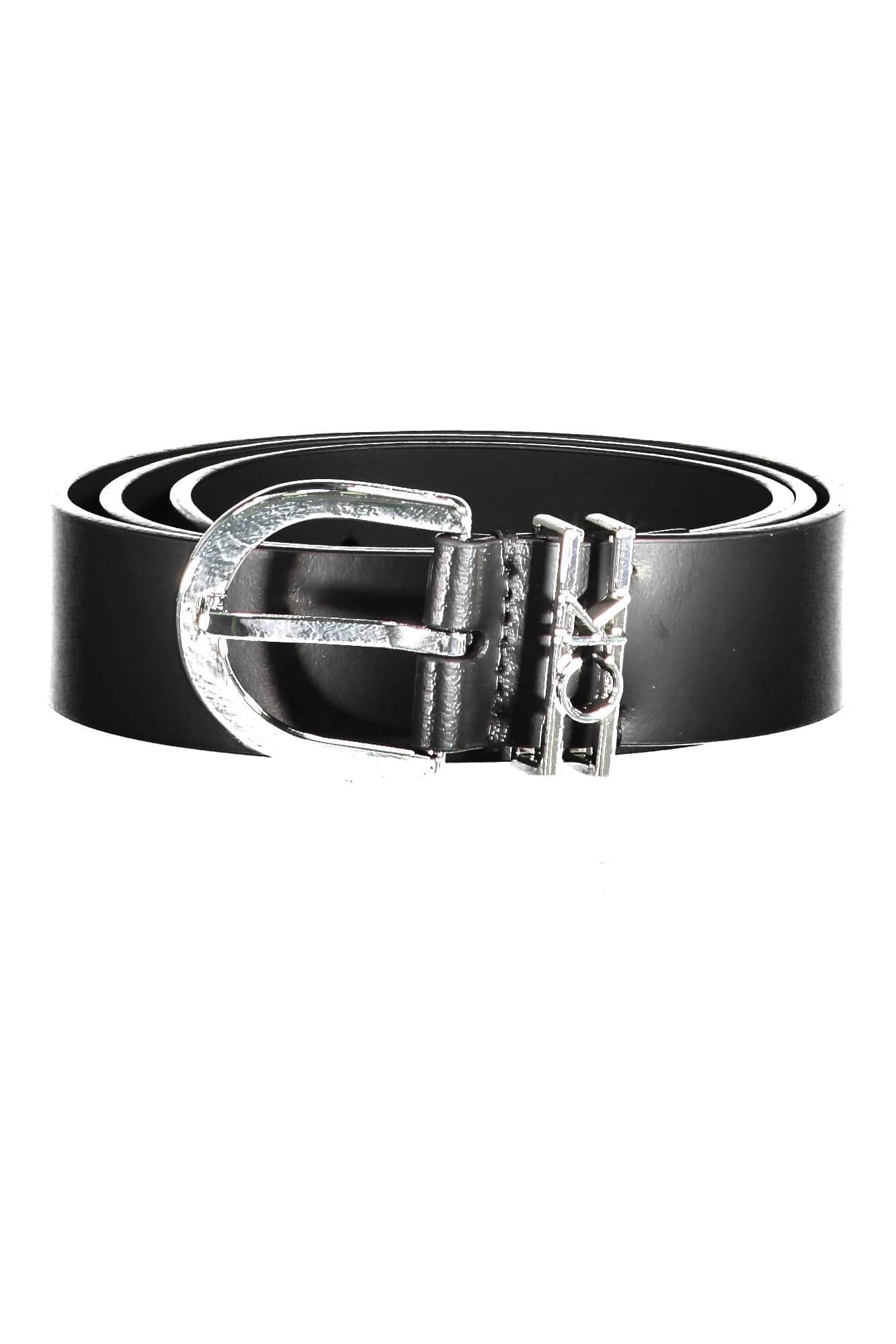CALVIN KLEIN DAMES LEER RIEM ZWART
