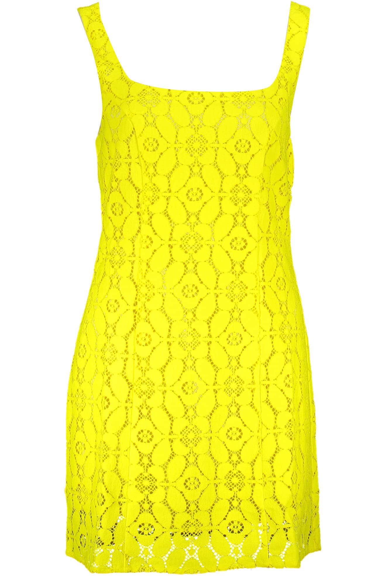 DESIGUAL WOMEN'S SHORT DRESS YELLOW