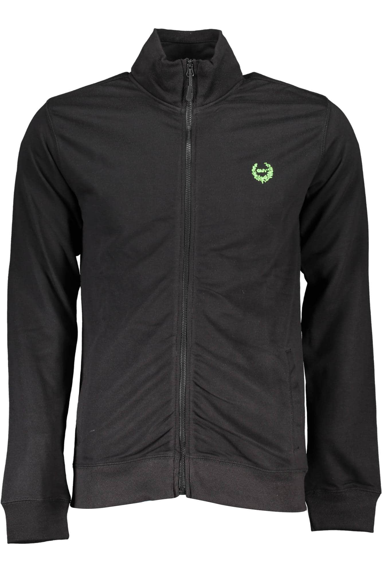 GIAN MARCO VENTURI MEN'S BLACK ZIPPED SWEATSHIRT