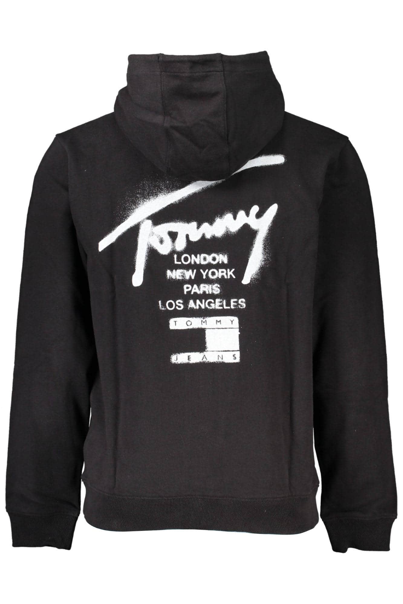 TOMMY HILFIGER MEN'S BLACK ZIPPED SWEATSHIRT
