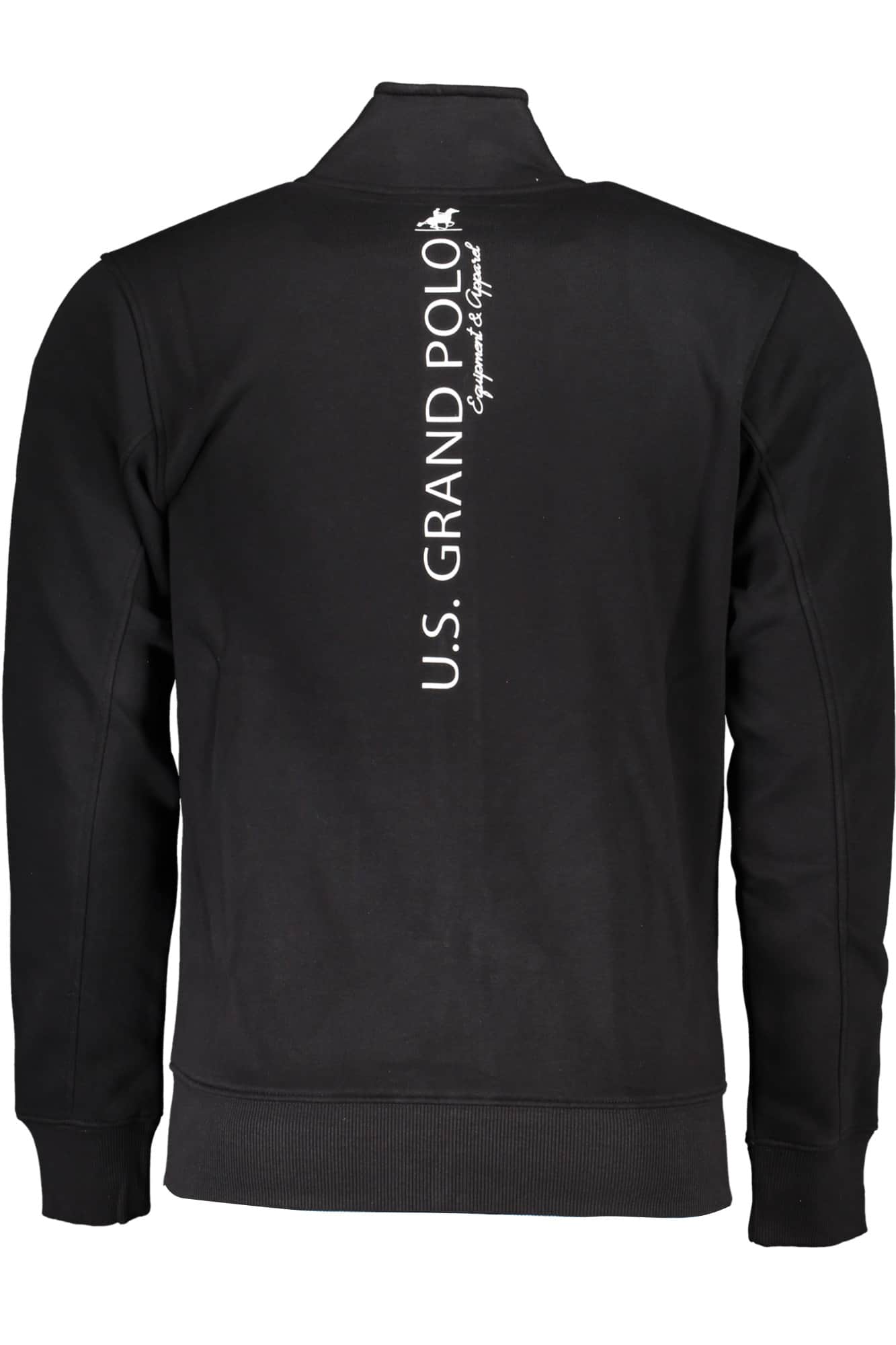 US GRAND MEN'S BLACK ZIP-UP SWEATSHIRT