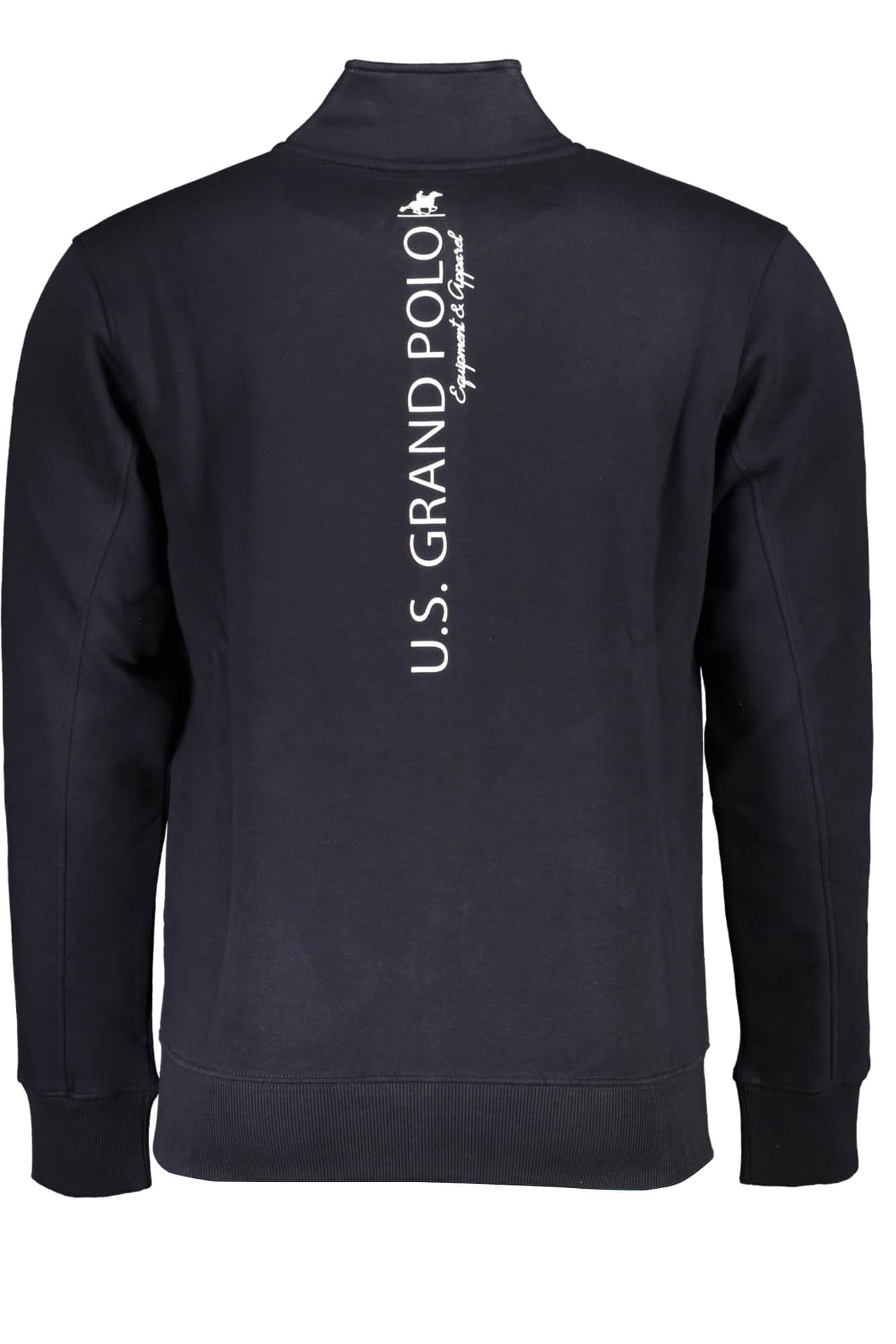 US GRAND MEN'S BLACK ZIP-UP SWEATSHIRT
