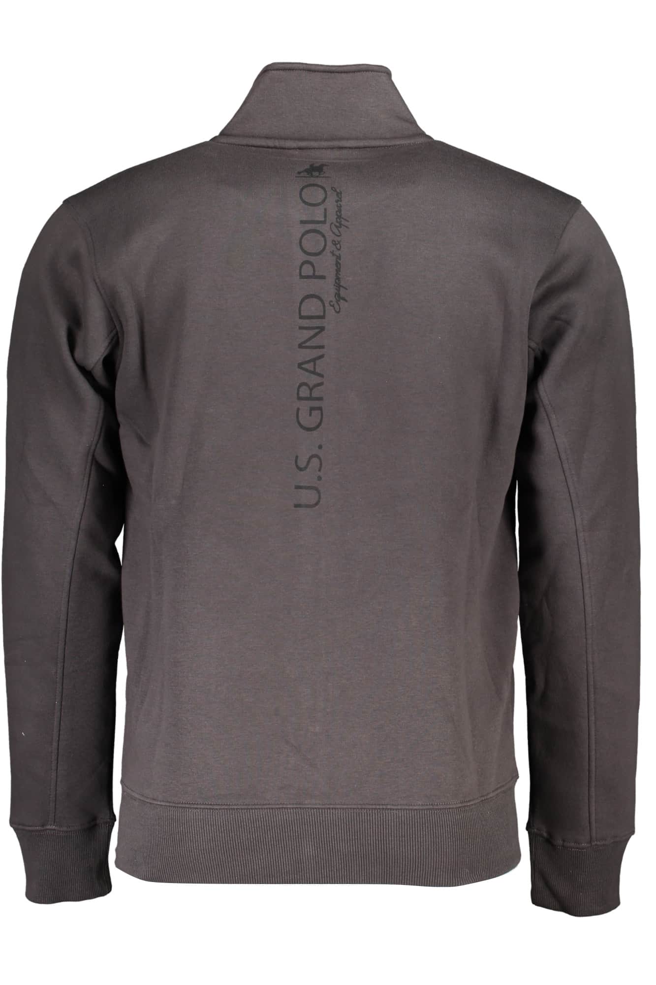US GRAND MEN'S BLACK ZIP-UP SWEATSHIRT