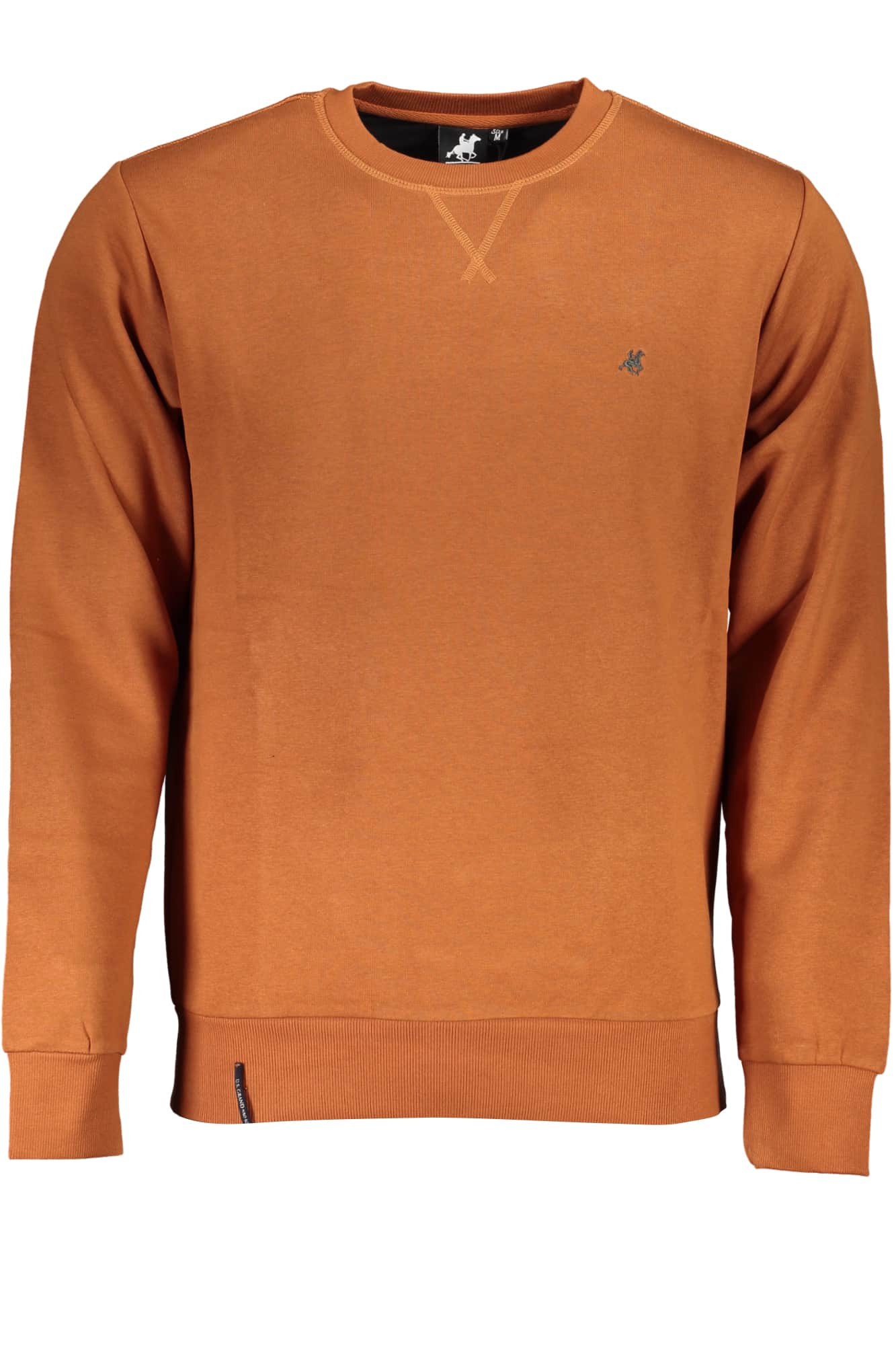 US GRAND MEN'S BROWN ZIP-UP SWEATSHIRT