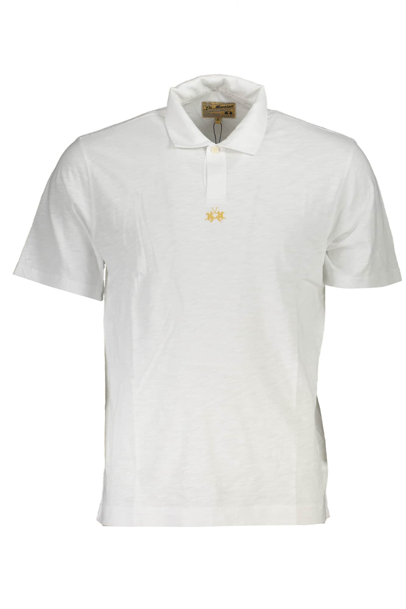 LA MARTINA MEN'S WHITE SHORT SLEEVED POLO SHIRT